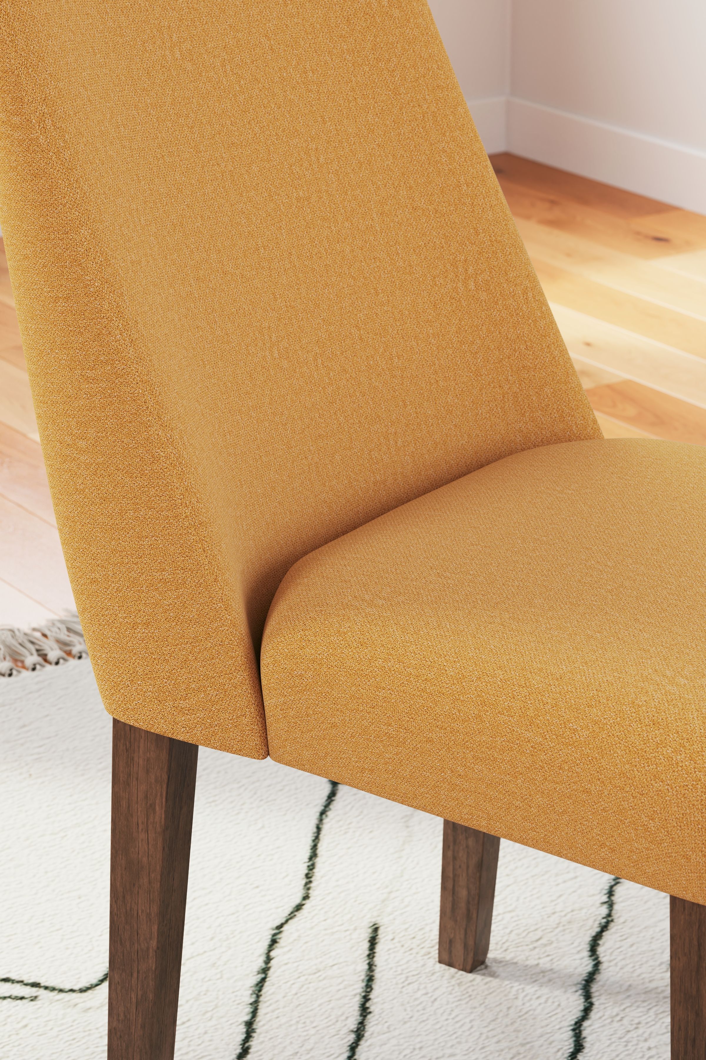 Ashley Furniture Lyncott - 5 Pc. - Butterfly Extension Table, 4 Side Chairs - Brown / Yellow - Image 8