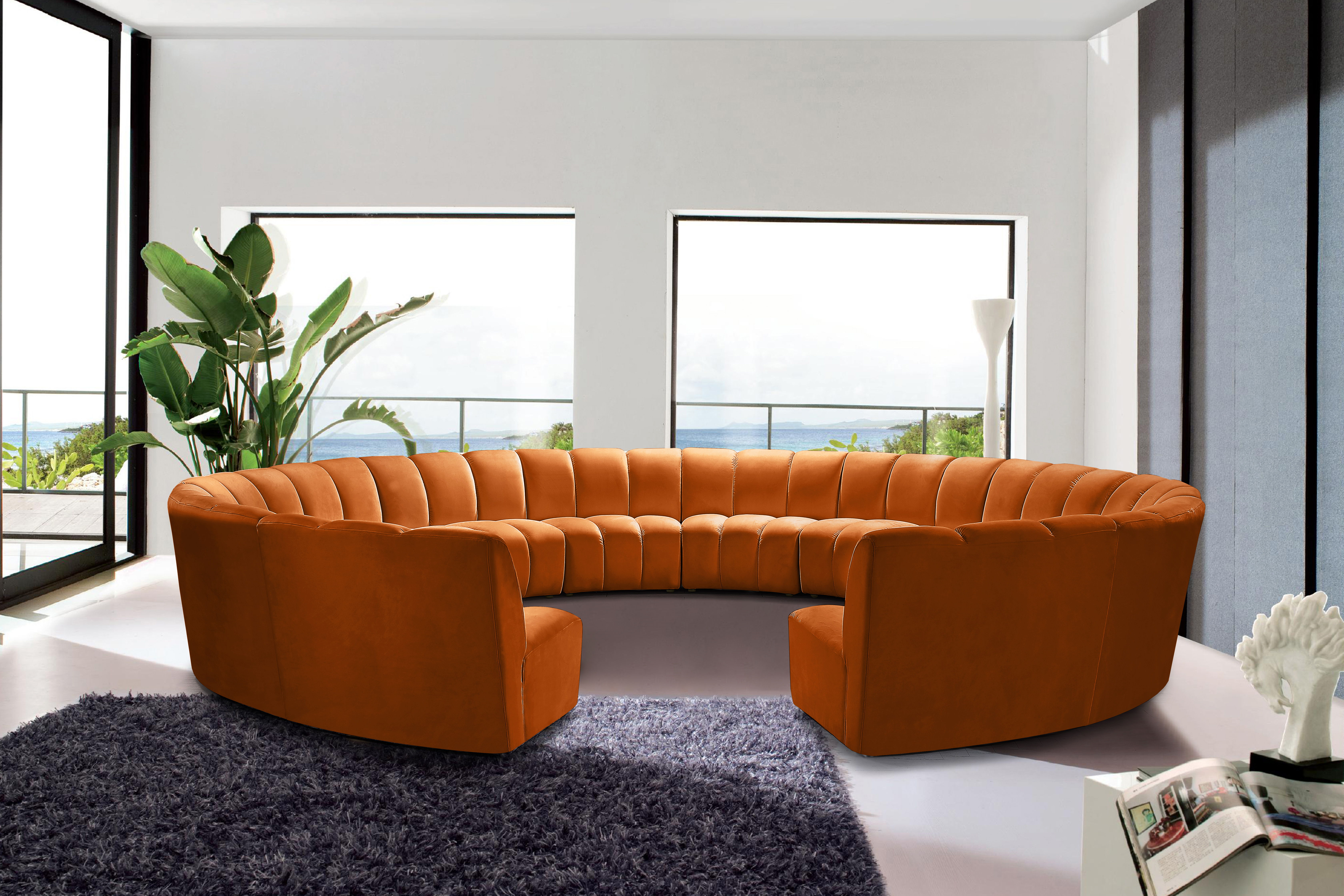 Infinity - 12 Piece Modular Sectional - Cognac