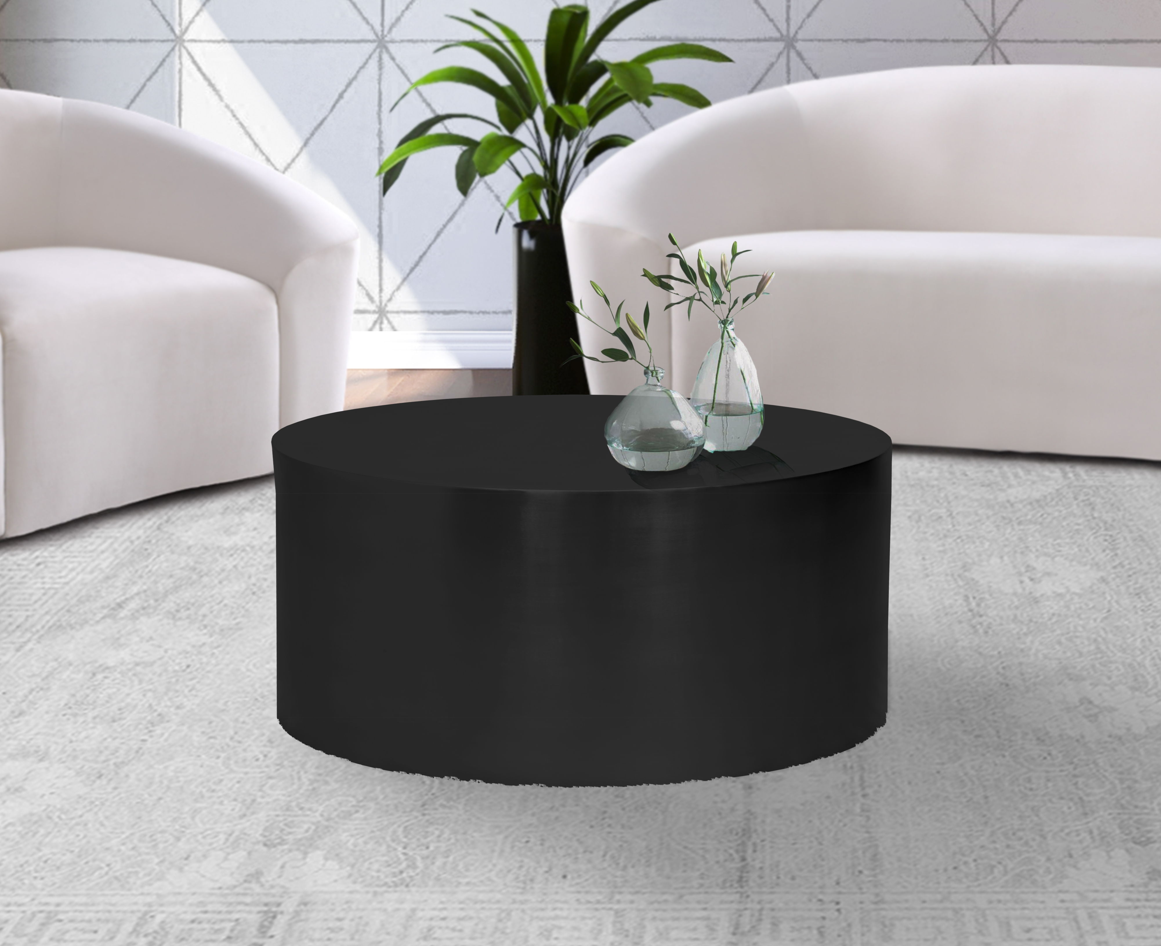 Cylinder - Coffee Table - Matte Black