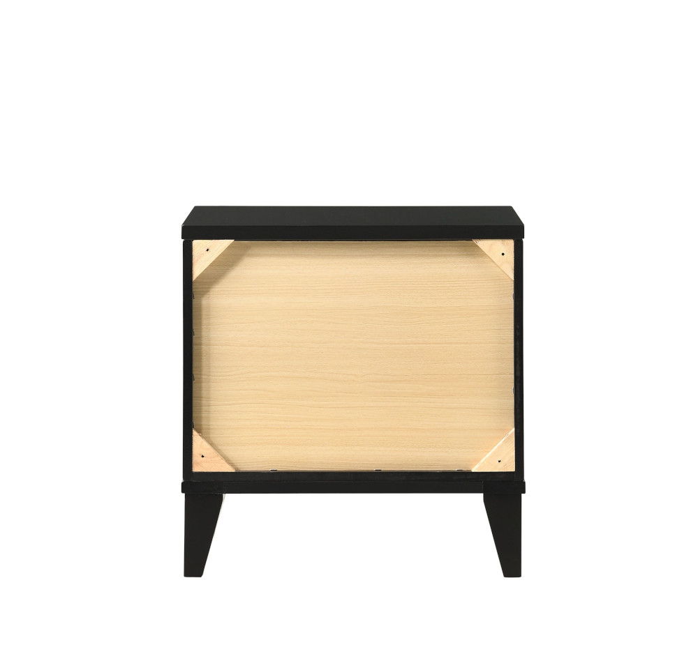 Chelsie - Nightstand - Black, black, view 4