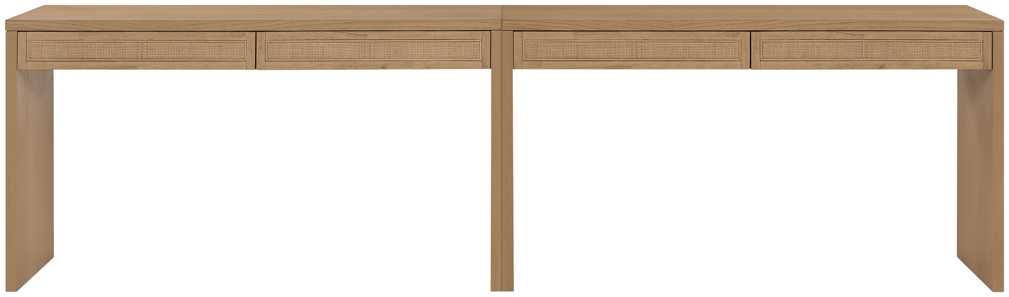 Avro - Solid Wood And Oak Veneer 2 Piece Desk - Natural