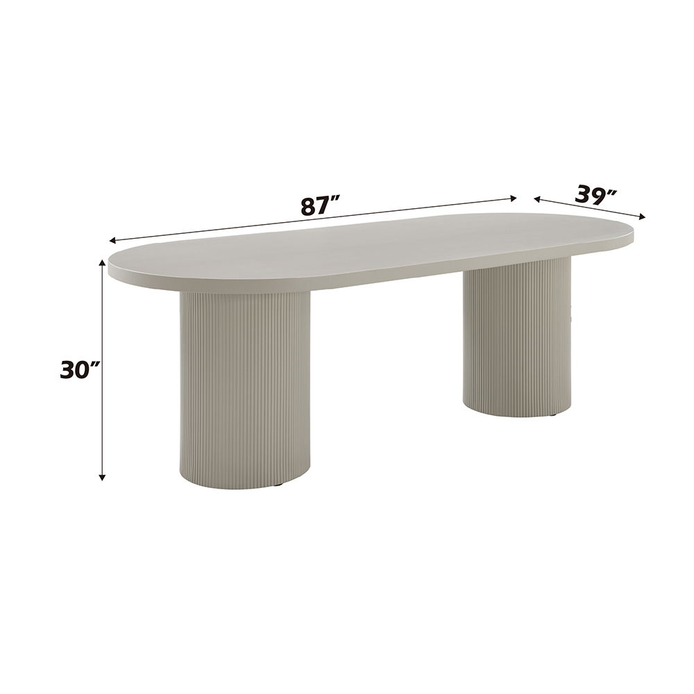 Laela - Dining Table - White, white, view 5