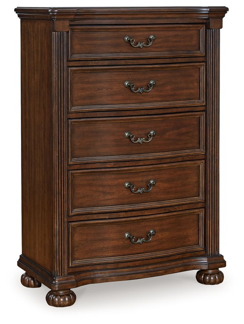Lavinton - Five Drawer Chest - Brown, dark brown