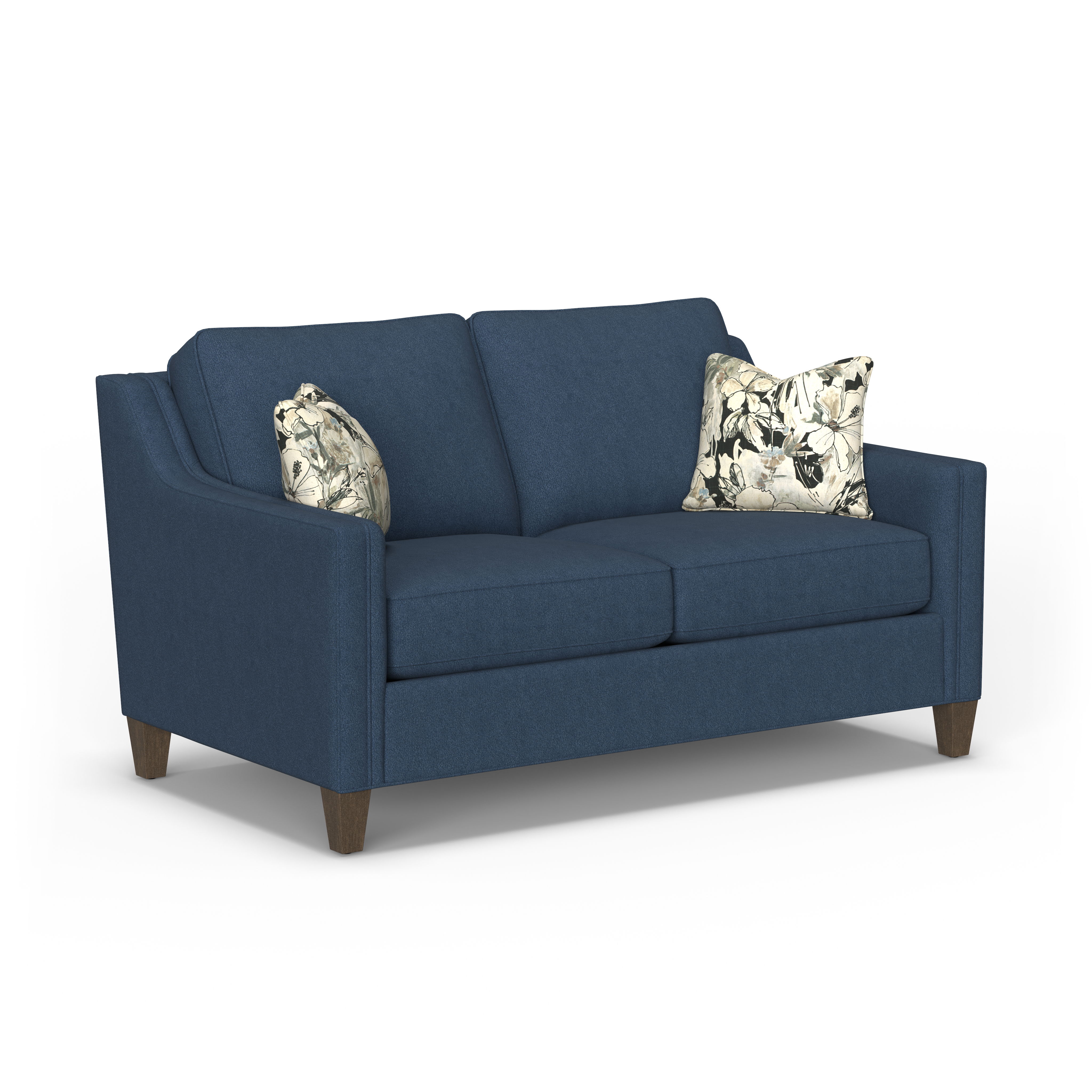 Finley - Fabric Loveseat, blue