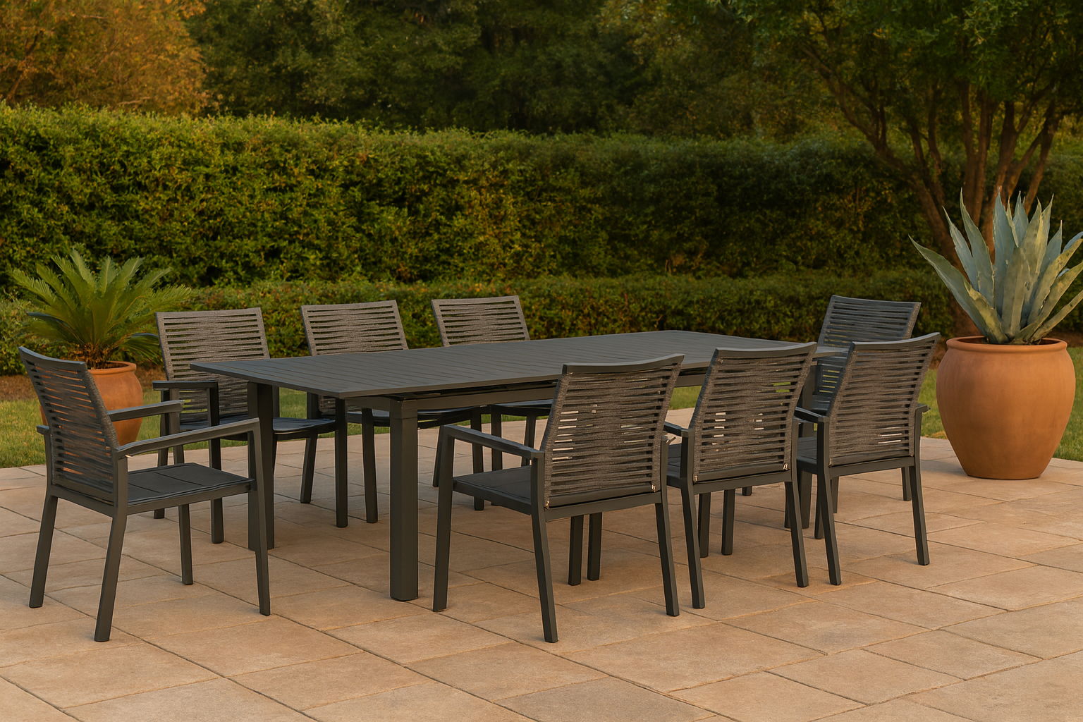 Maldives - Outdoor Patio Dining Table - Gray