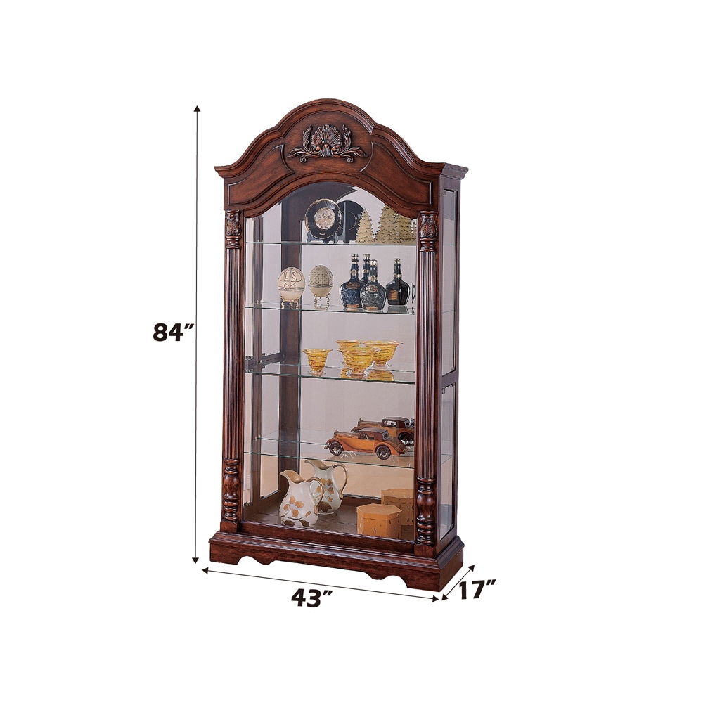 Denton - Curio Cabinet - Cherry, dark brown, view 3