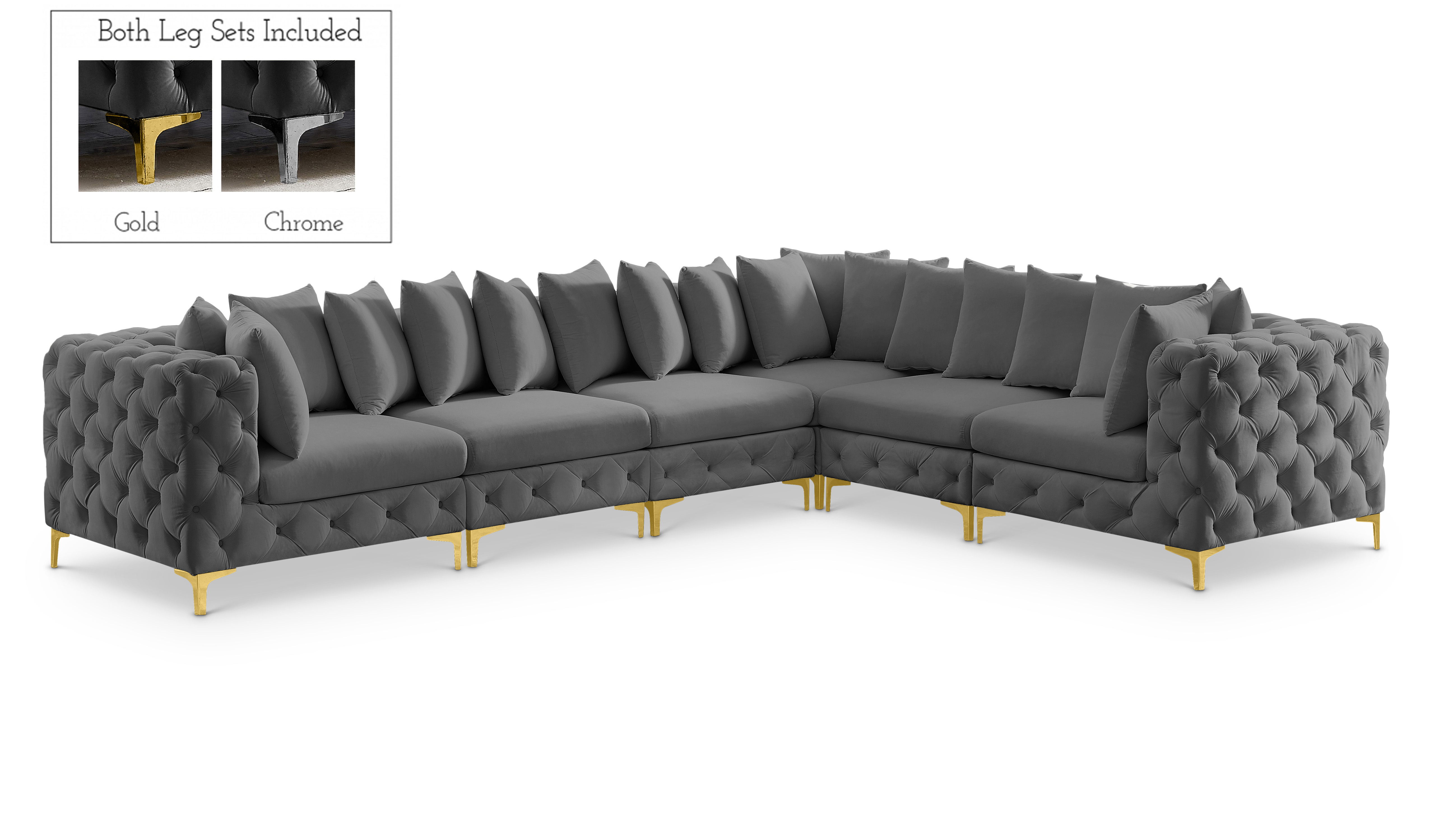Tremblay - 6 Piece Modular Corner Sectional - Gray