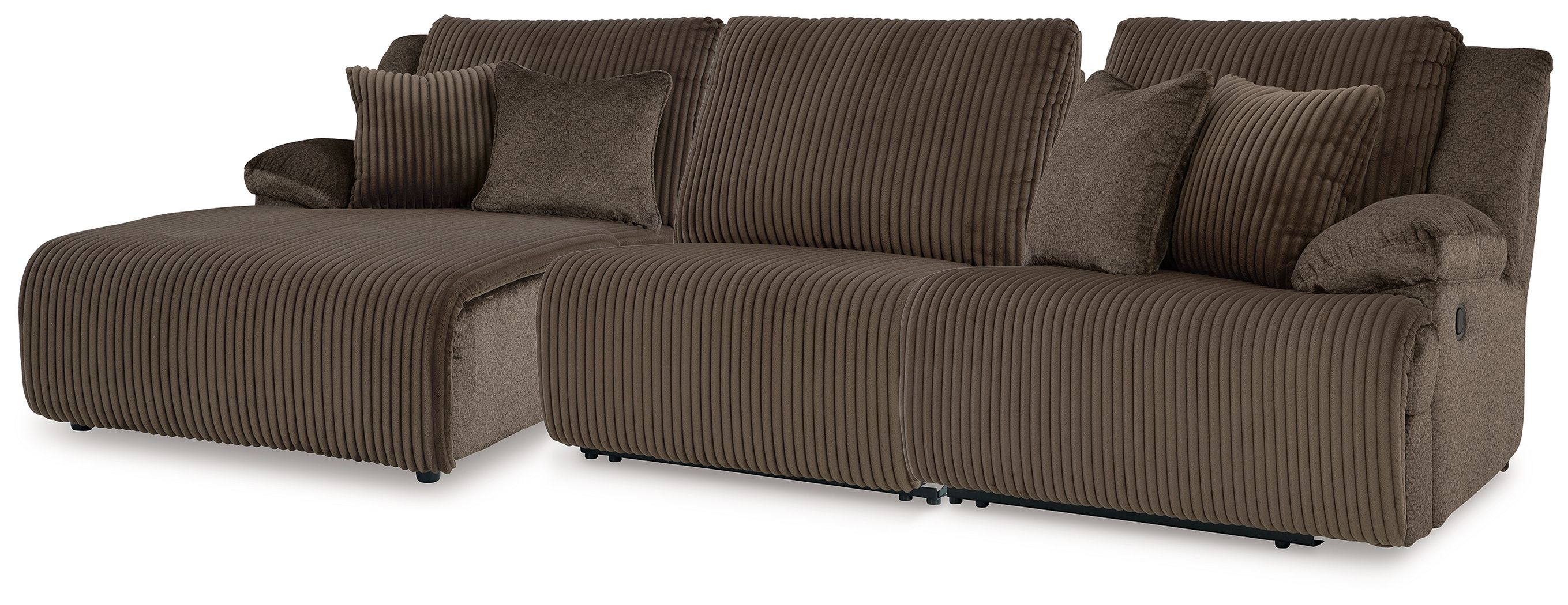 3 Pc · Reclining Sectional With Laf Press Back Chaise