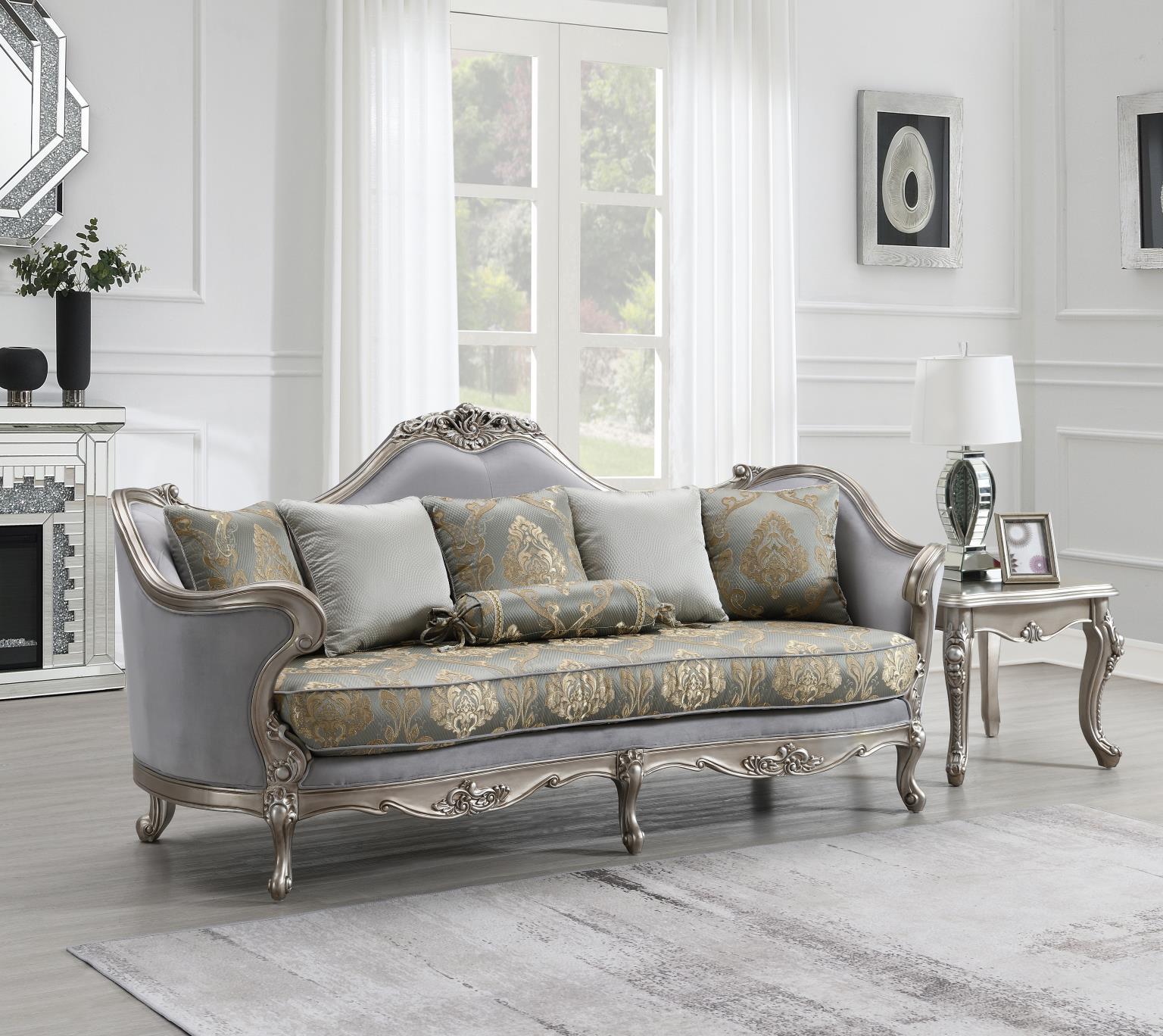 U198 - 3 Piece Living Room Set (Sofa, Loveseat, Chaise) - Gray