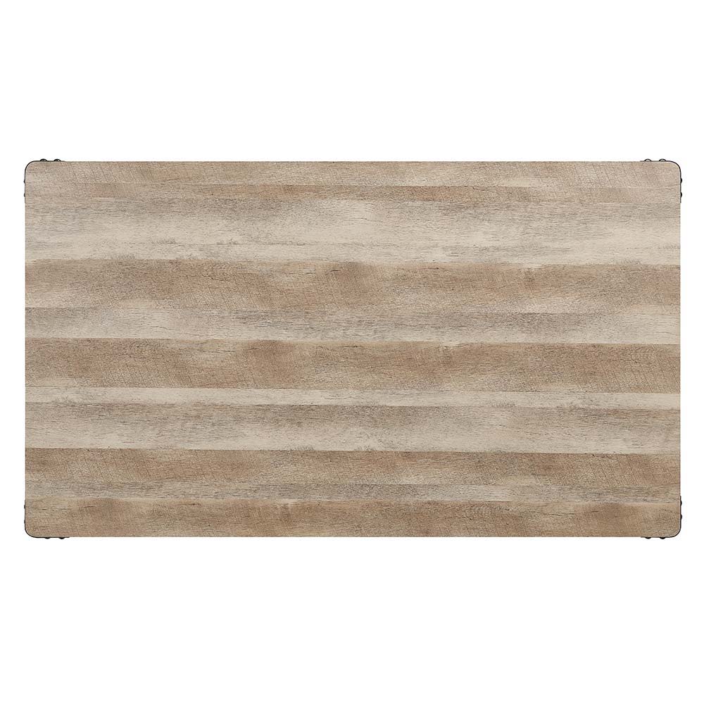 Edina - Dining Table - Oak & Sandy Black, light brown, view 3