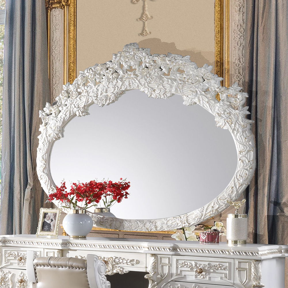 Vanaheim - 58" Mirror - Antique White, beige