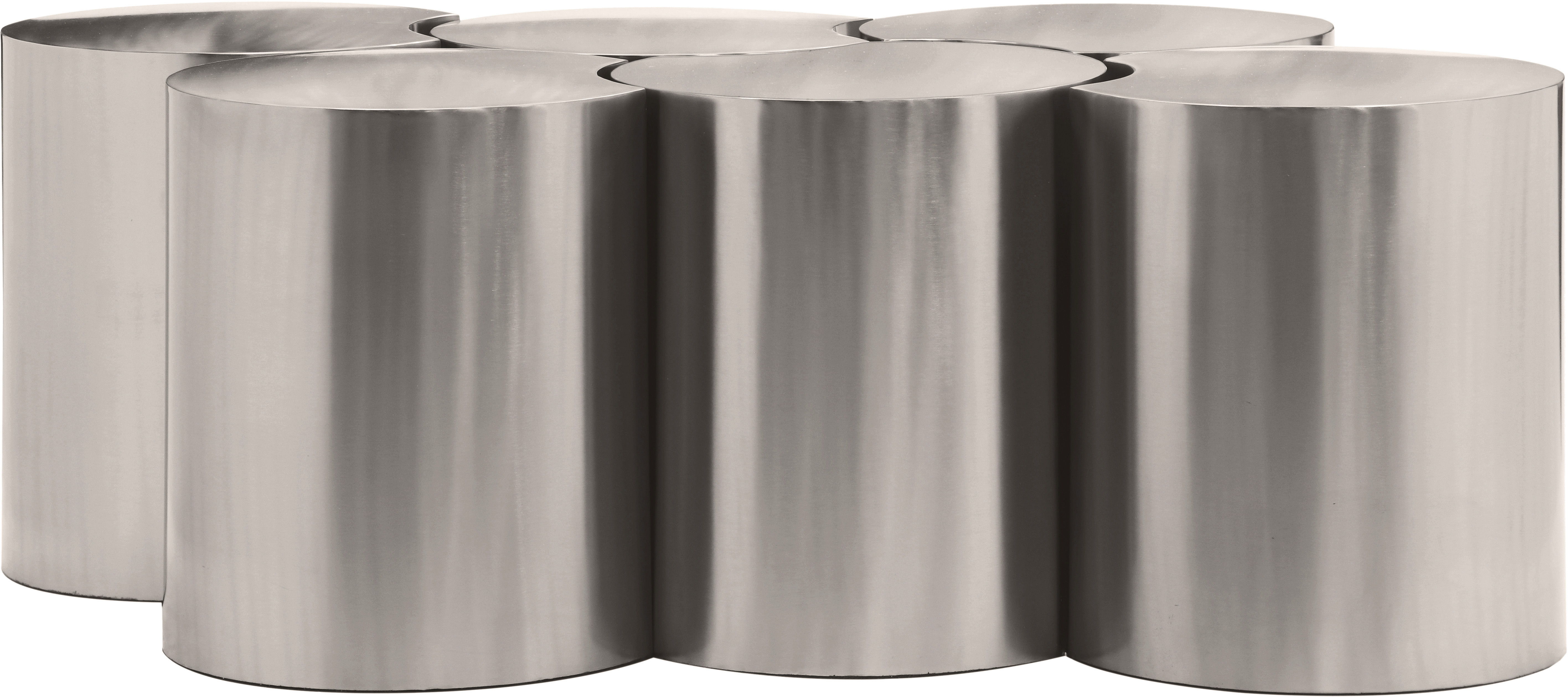 Dimple - 18" 6 Piece Modular Coffee Table - Silver