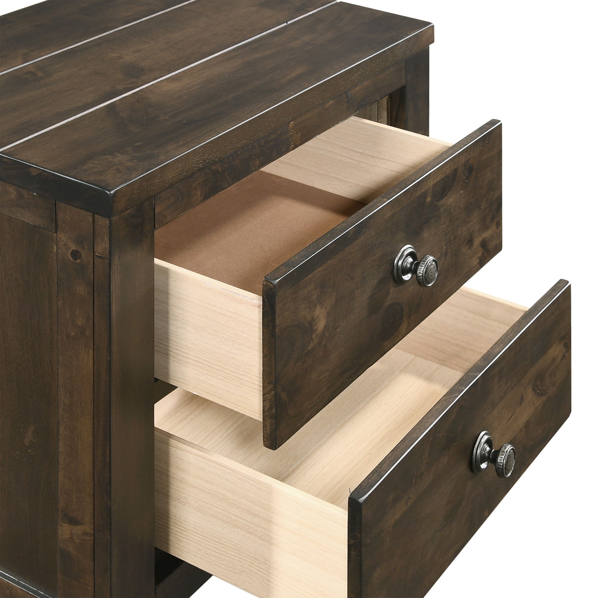 Blue Ridge - Nightstand - Rustic Gray, dark brown, view 4