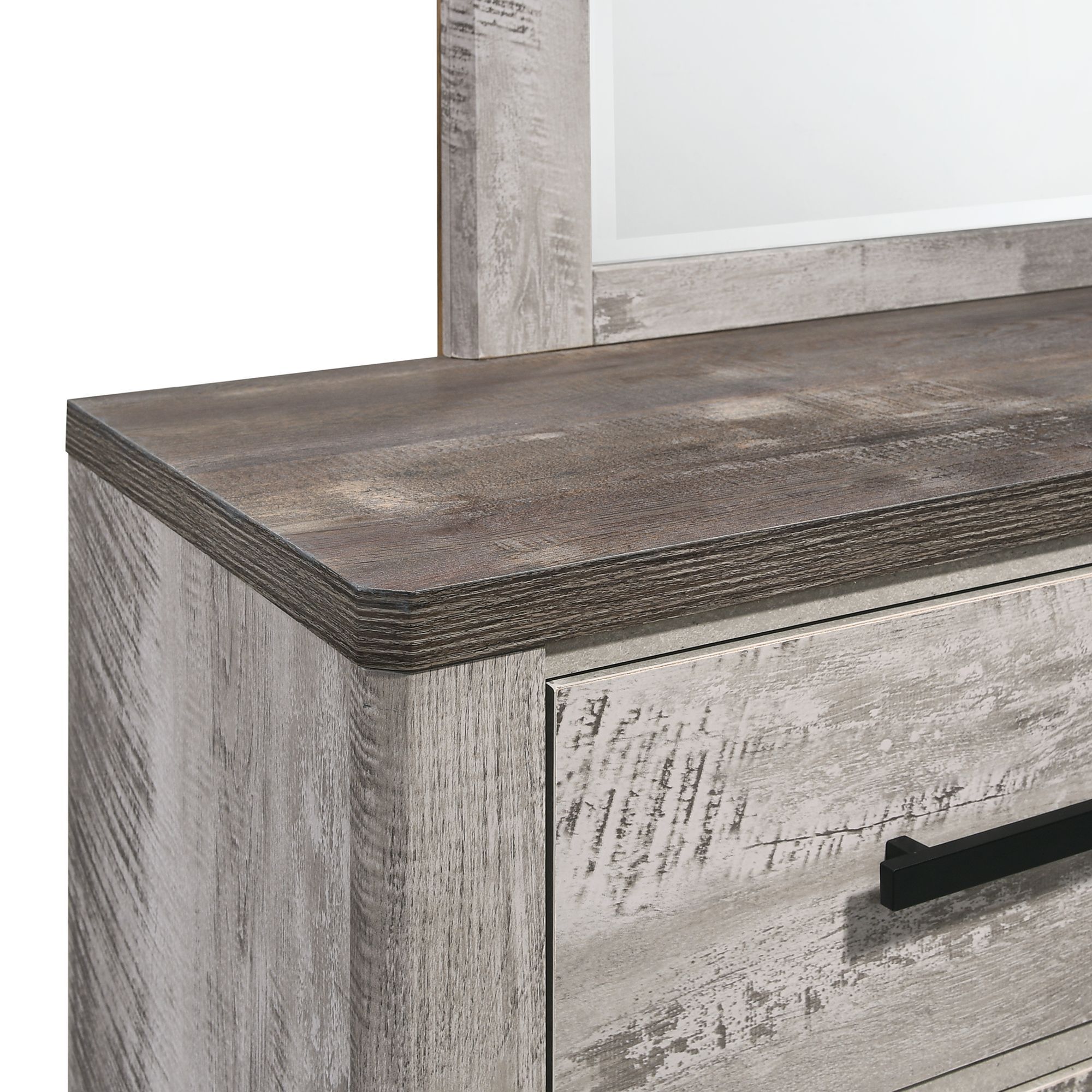 Millers Cove - Twin 5 Piece Bedroom Set - Distressed Gray