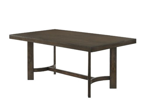Farren - Dining Table - Weathered Oak, dark brown