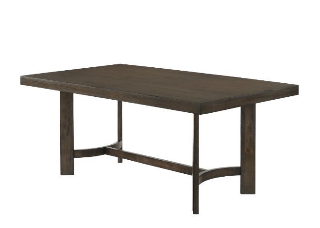 Farren - Dining Table - Weathered Oak, dark brown