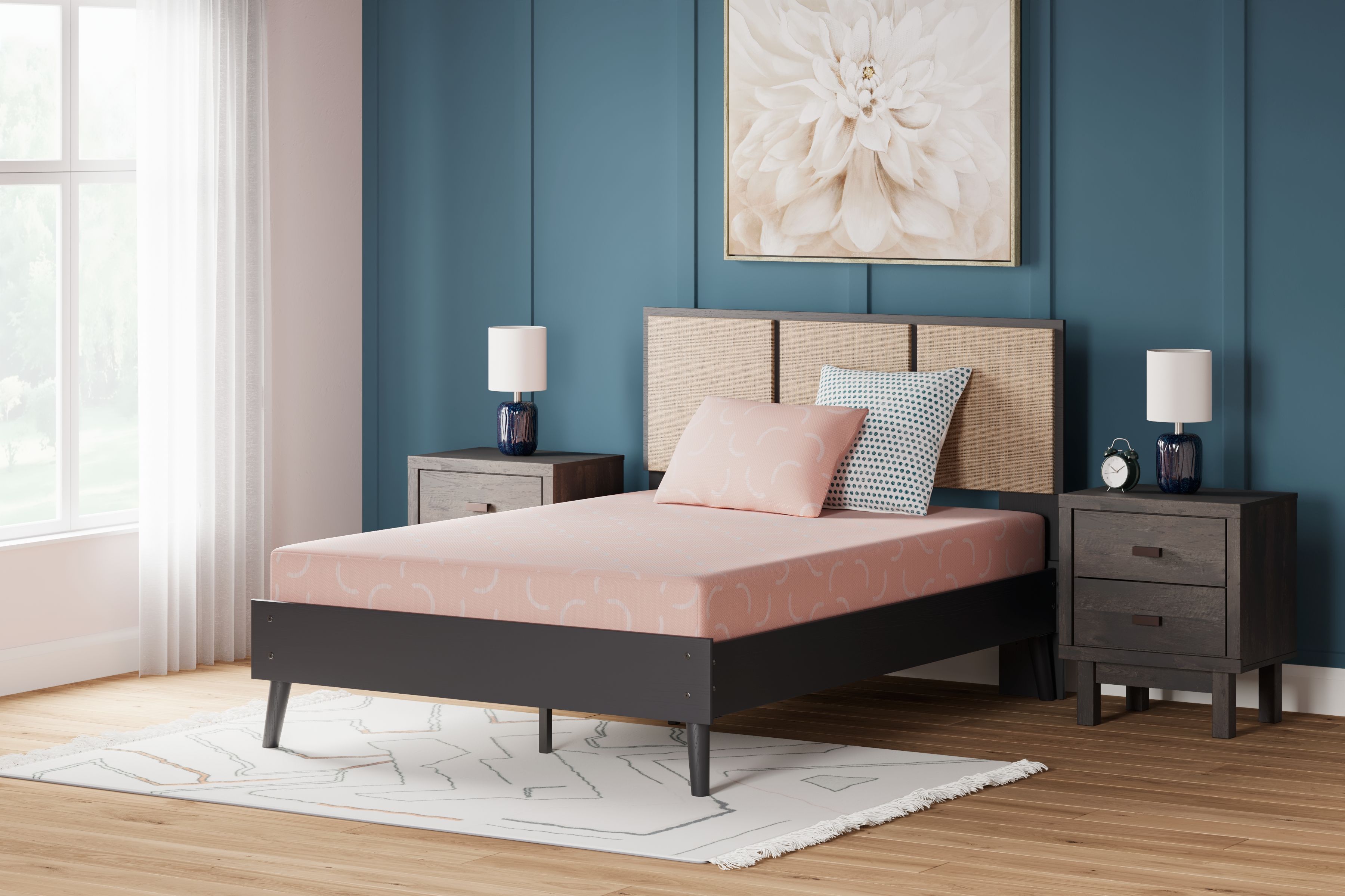 Ashley Furniture Ikidz Coral - Twin Mattress and Pillow Set of 2 - Coral - Image 3