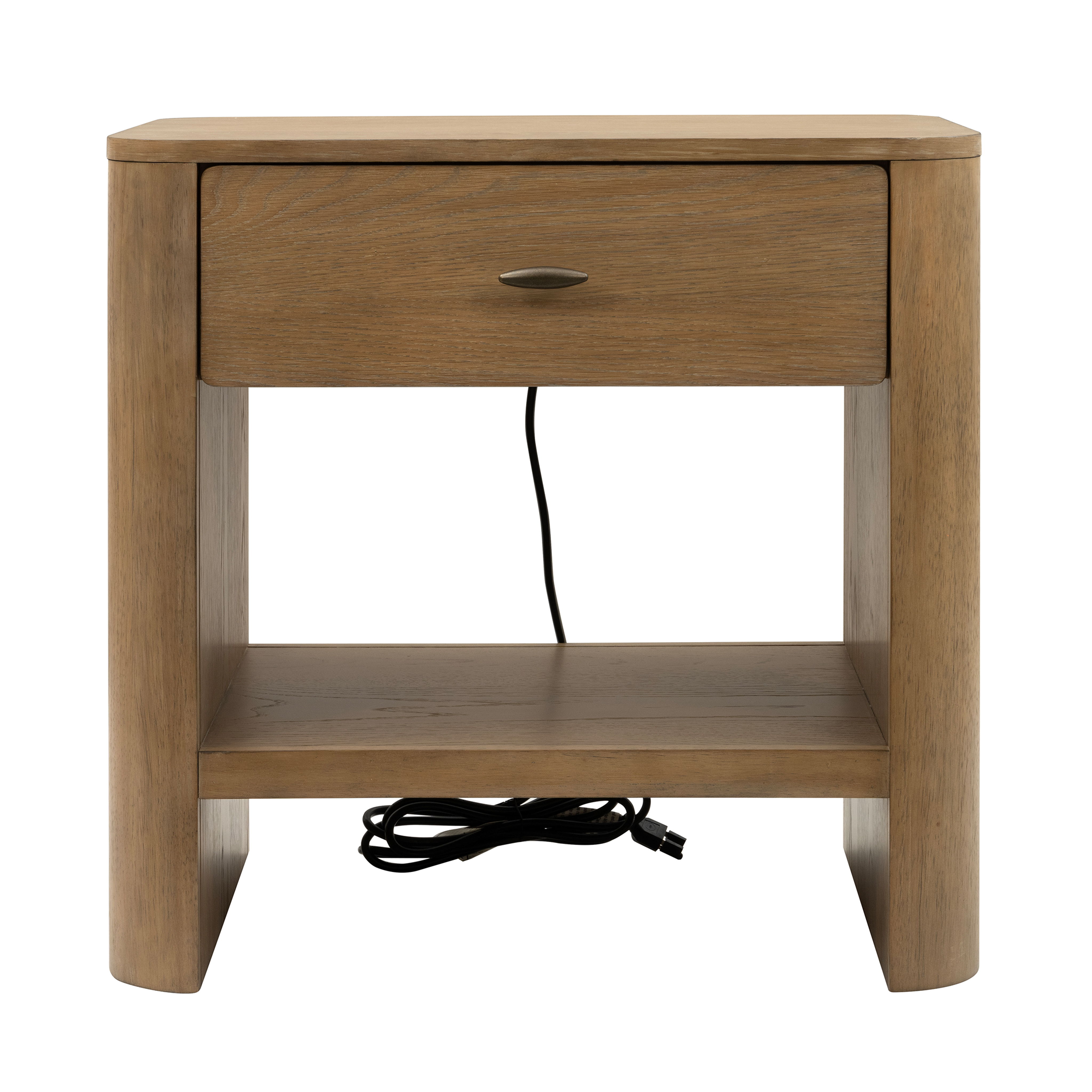 Normandy - Open Nightstand - Light Brown, light brown, view 2