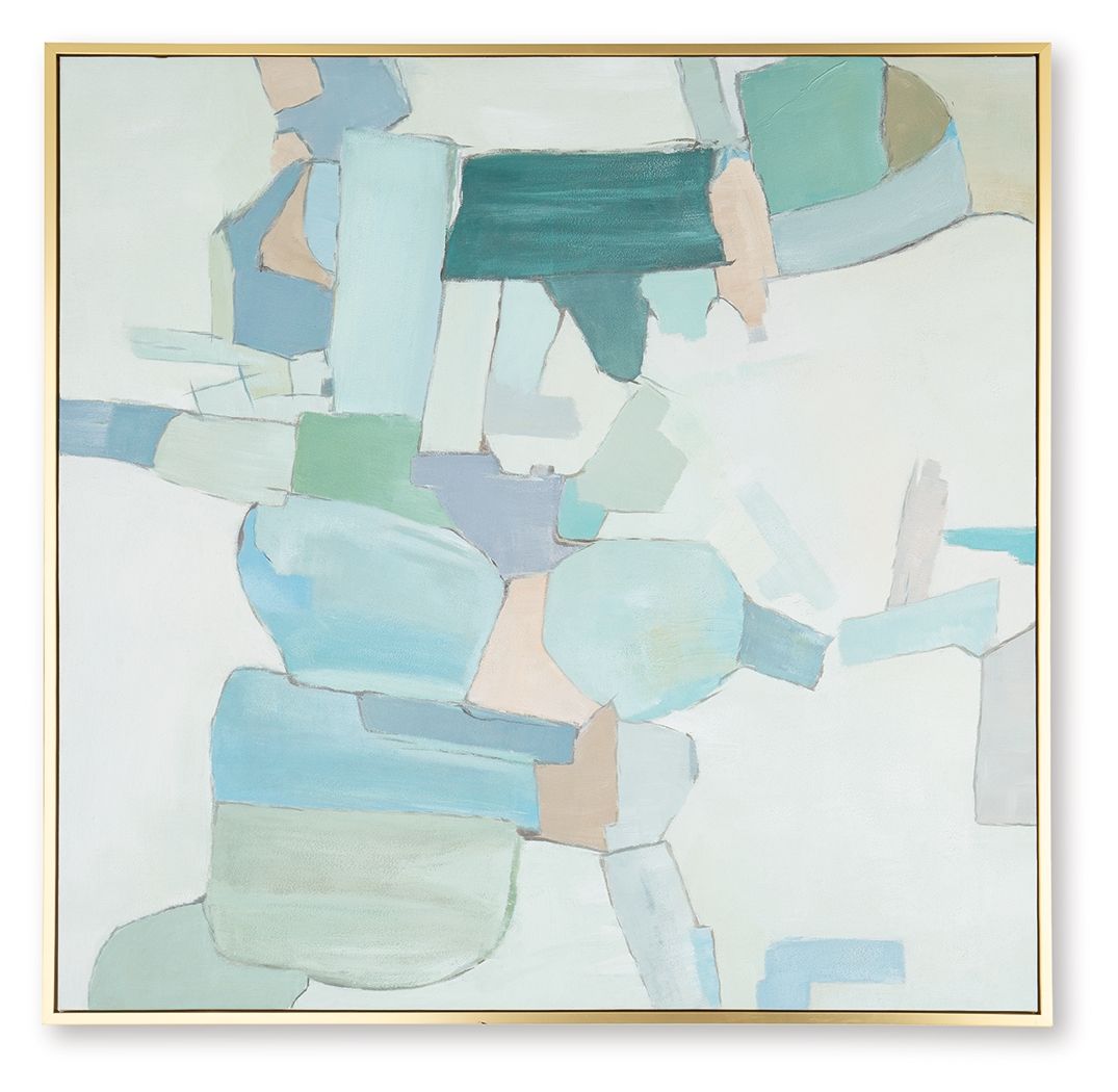 Ashley Furniture Wynburn - Wall Art - White / Blue / Green - Image 5