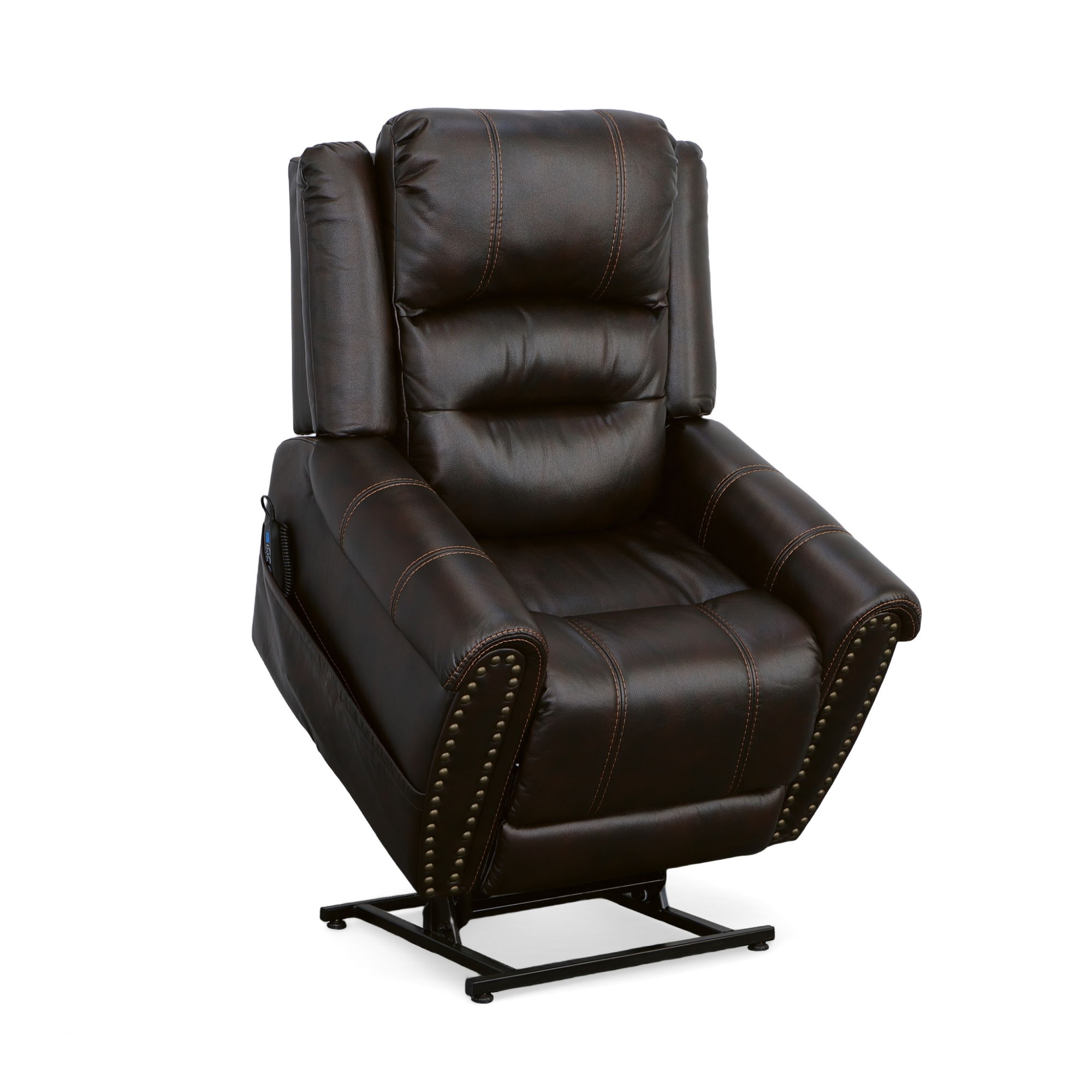Oscar - Power Lift Recliner With Right-Hand Control & Power Headrest - Molasses, dark brown, view 3