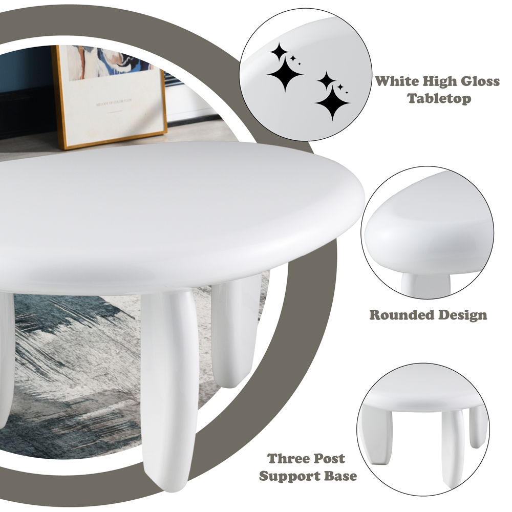 Wylie - End Table - White High Gloss, white, view 5