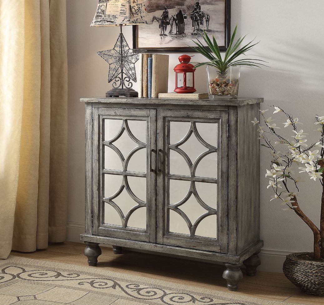 Velika - Console Cabinet - Weathered Gray, dark gray