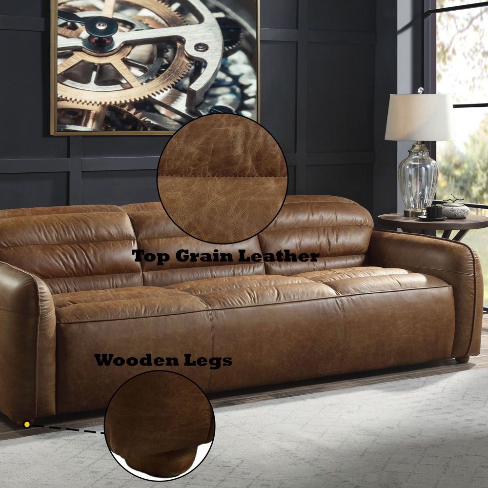 Rafer - Sofa - Cocoa Top Grain Leather, light brown, view 6