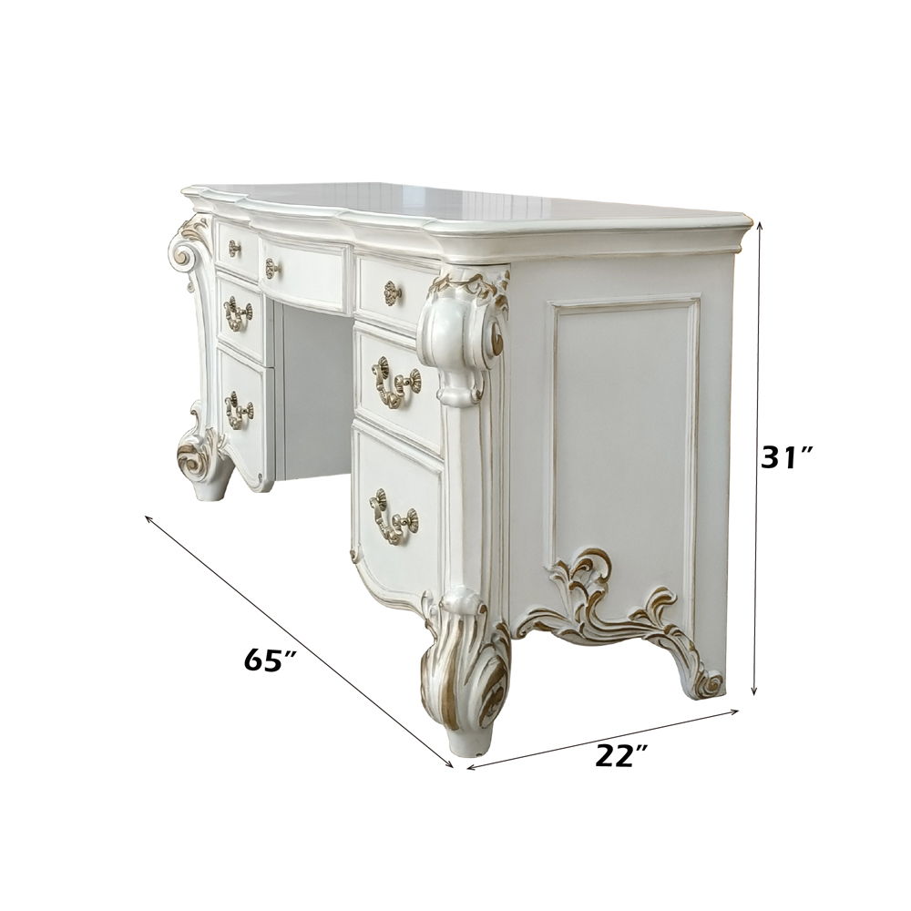 Vendome - Vanity Desk - Antique Pearl, white, view 7