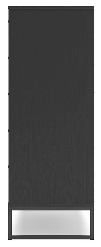 Socalle - Five Drawer Chest - Black, black, view 8