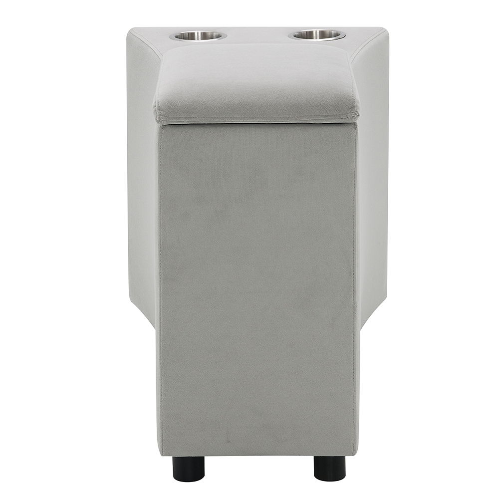 Emee - Console With USB - Gray Corduroy, light gray, view 4