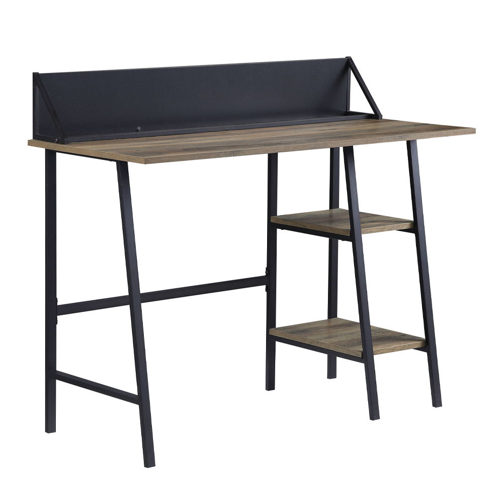 Garima - Writing Desk - Rustic Oak & Black, black, view 2