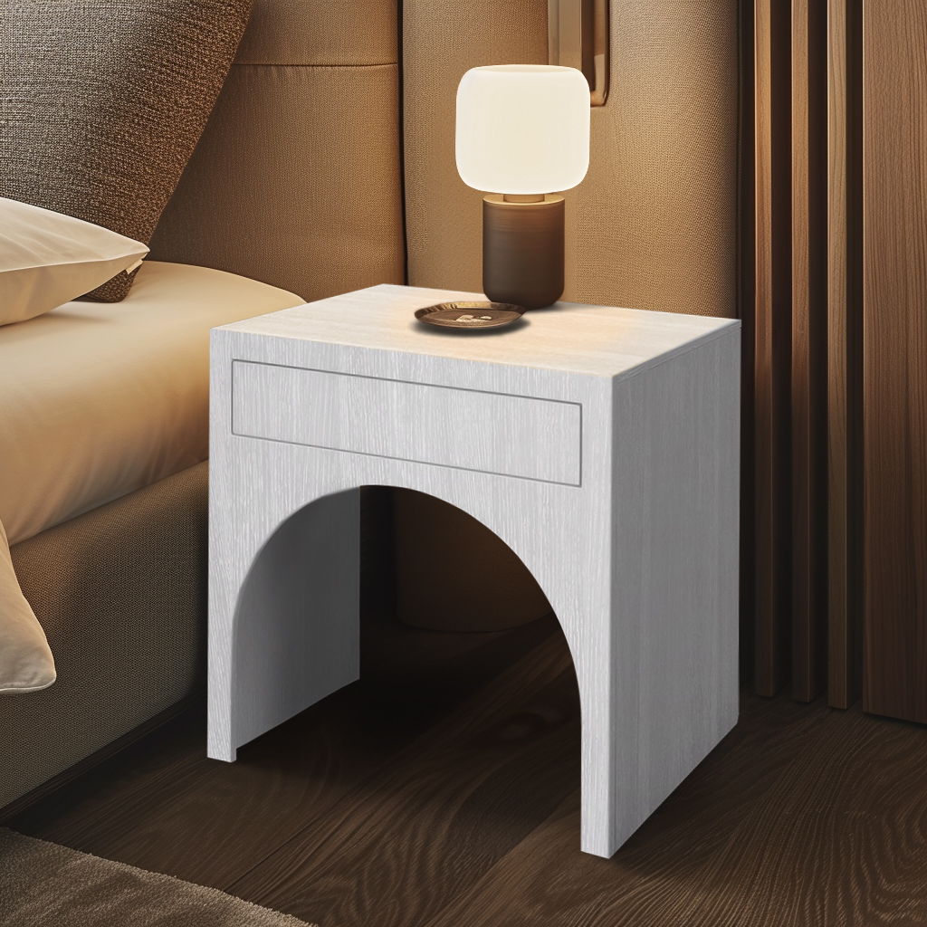 August - Night Stand - White
