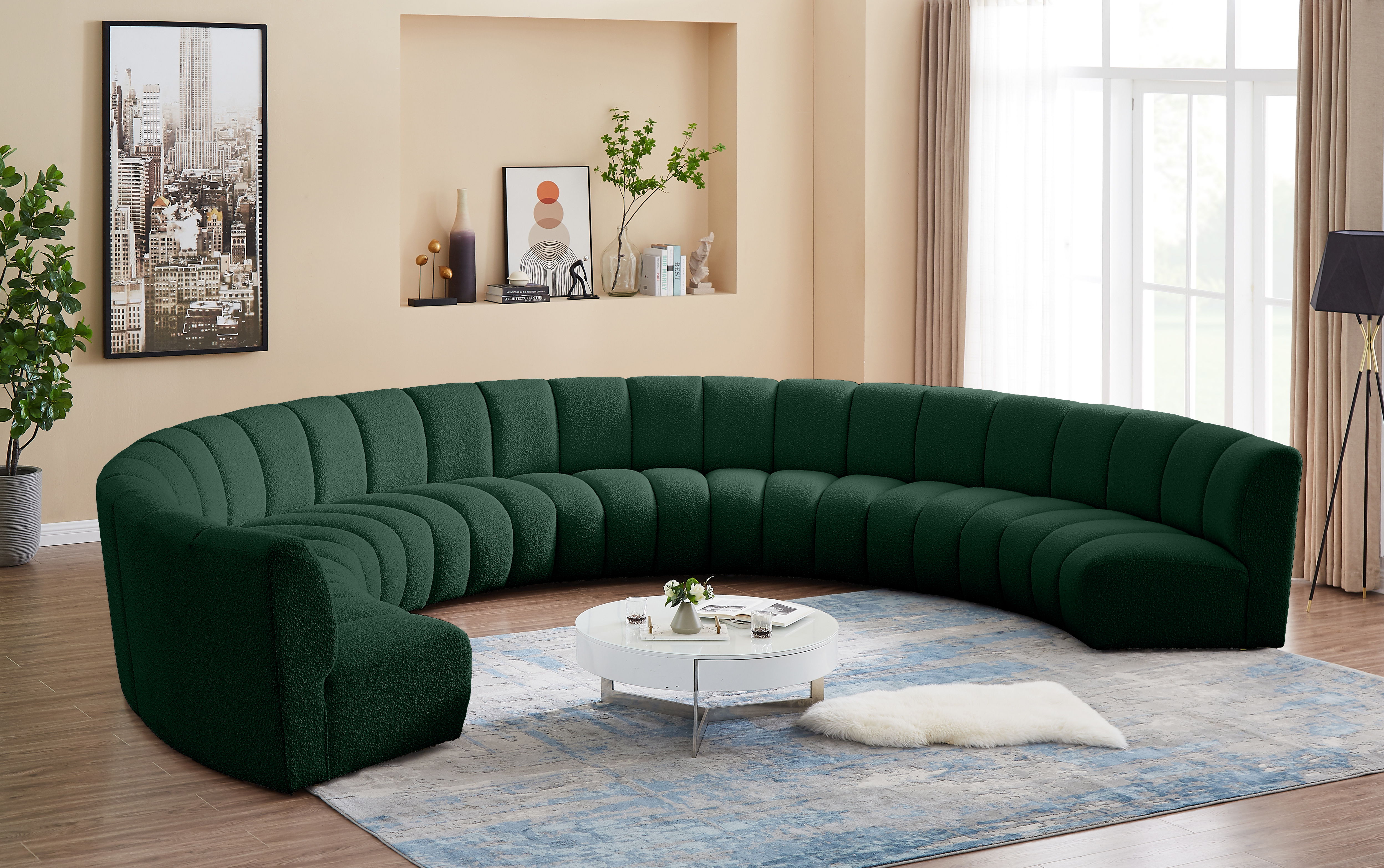 Infinity - 8 Piece Modular Sectional - Green