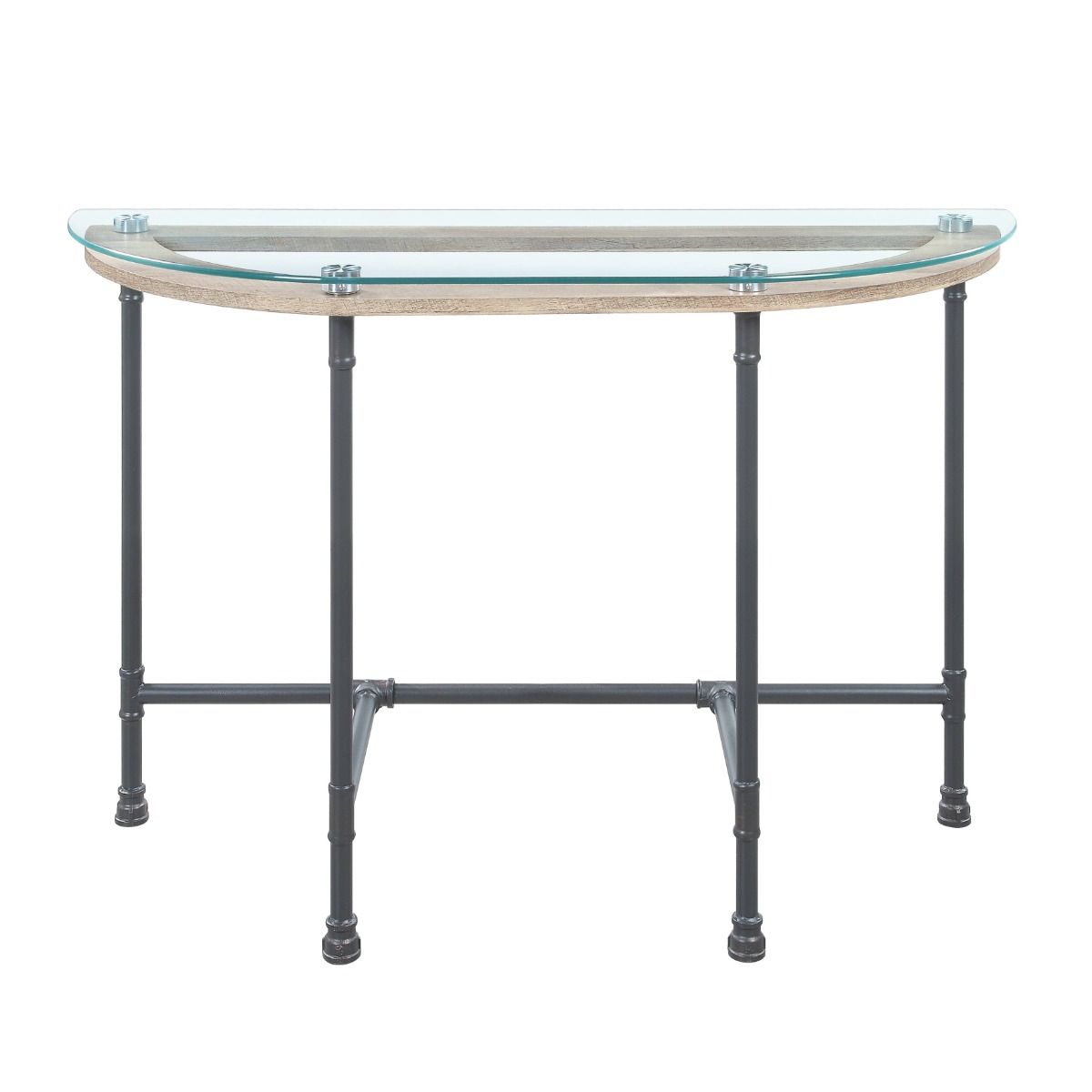 Brantley - Sofa Table - Clear Glass & Sandy Gray, dark gray, view 5