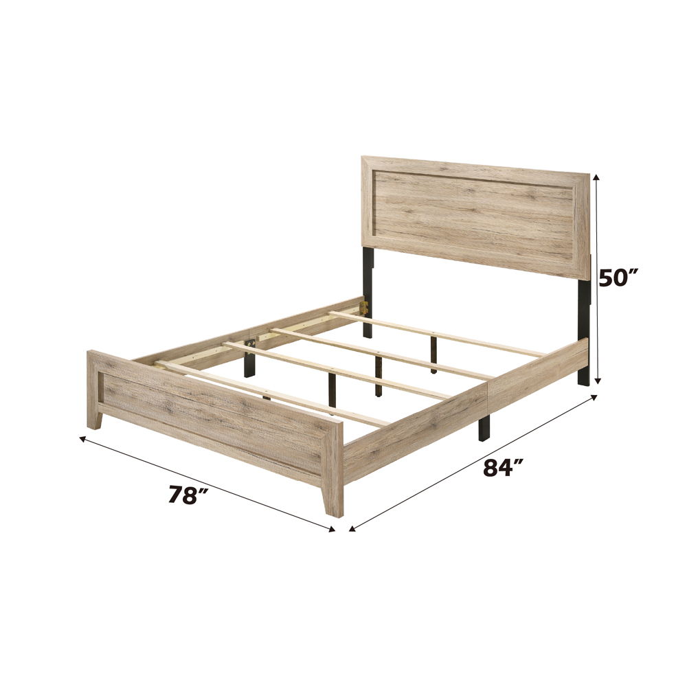 Miquell - Eastern King Bed - Natural, beige, view 4