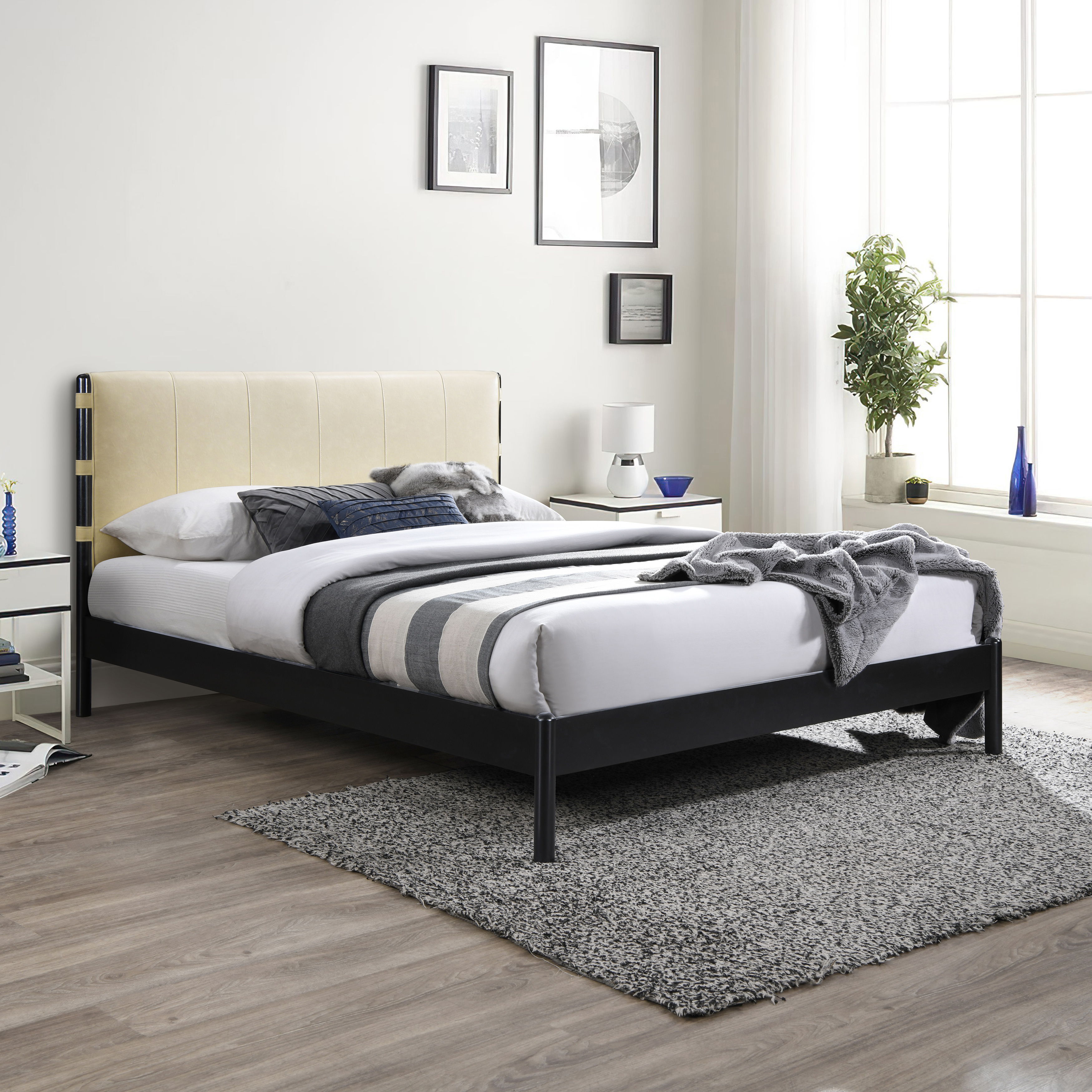 Abigail - King Bed - Cream