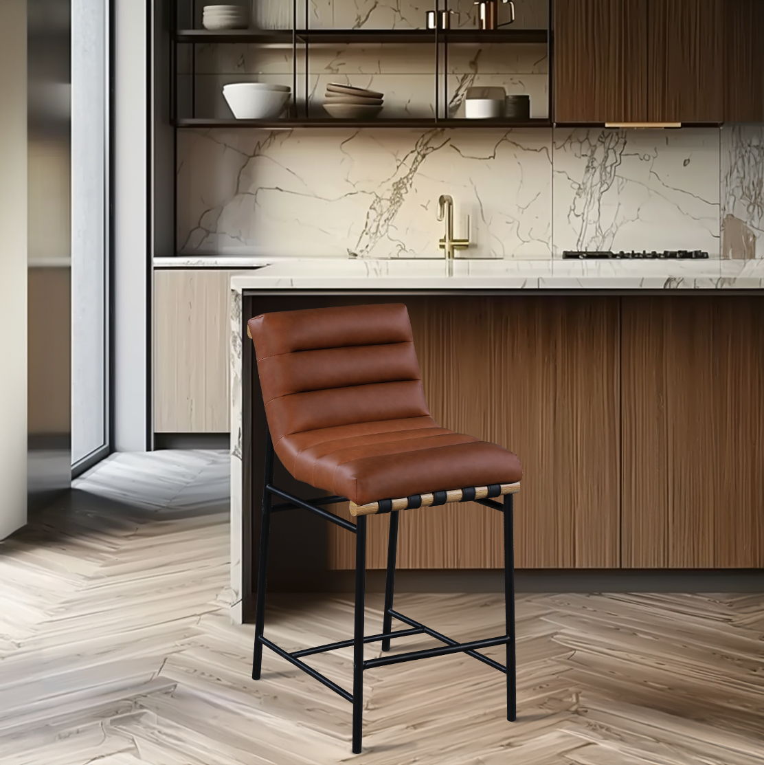 Burke - Counter Stool - Cognac