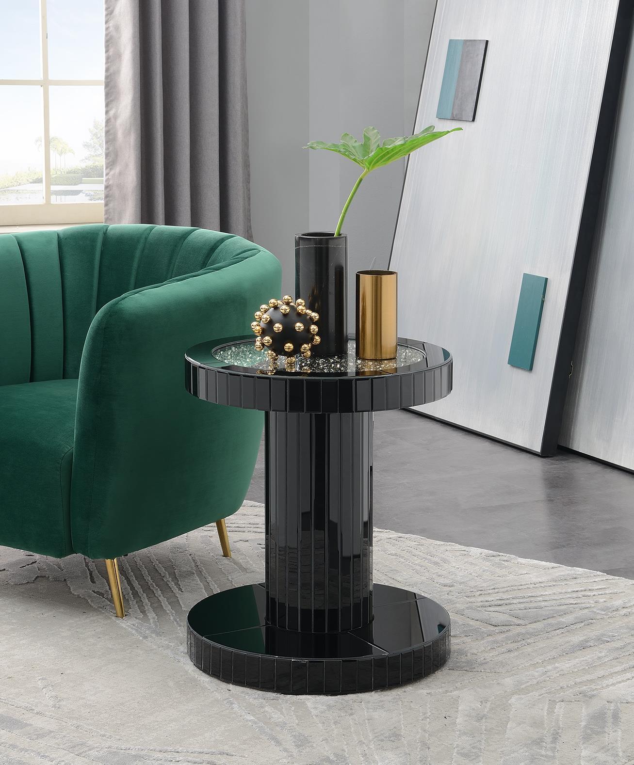 G-135 - Glamour End Table - Black