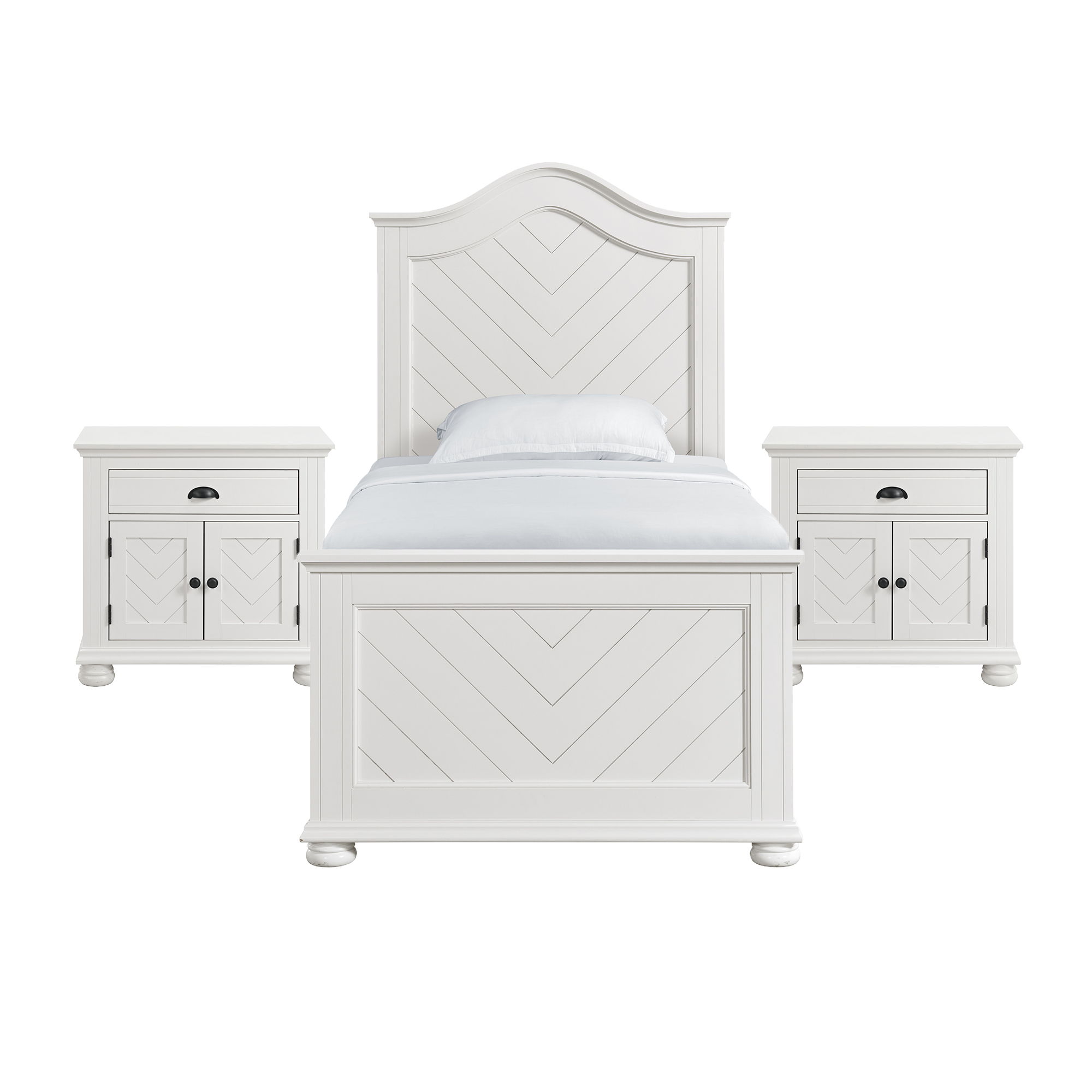 Twin · 3 Pc · Bedroom Set With 2 Nightstands