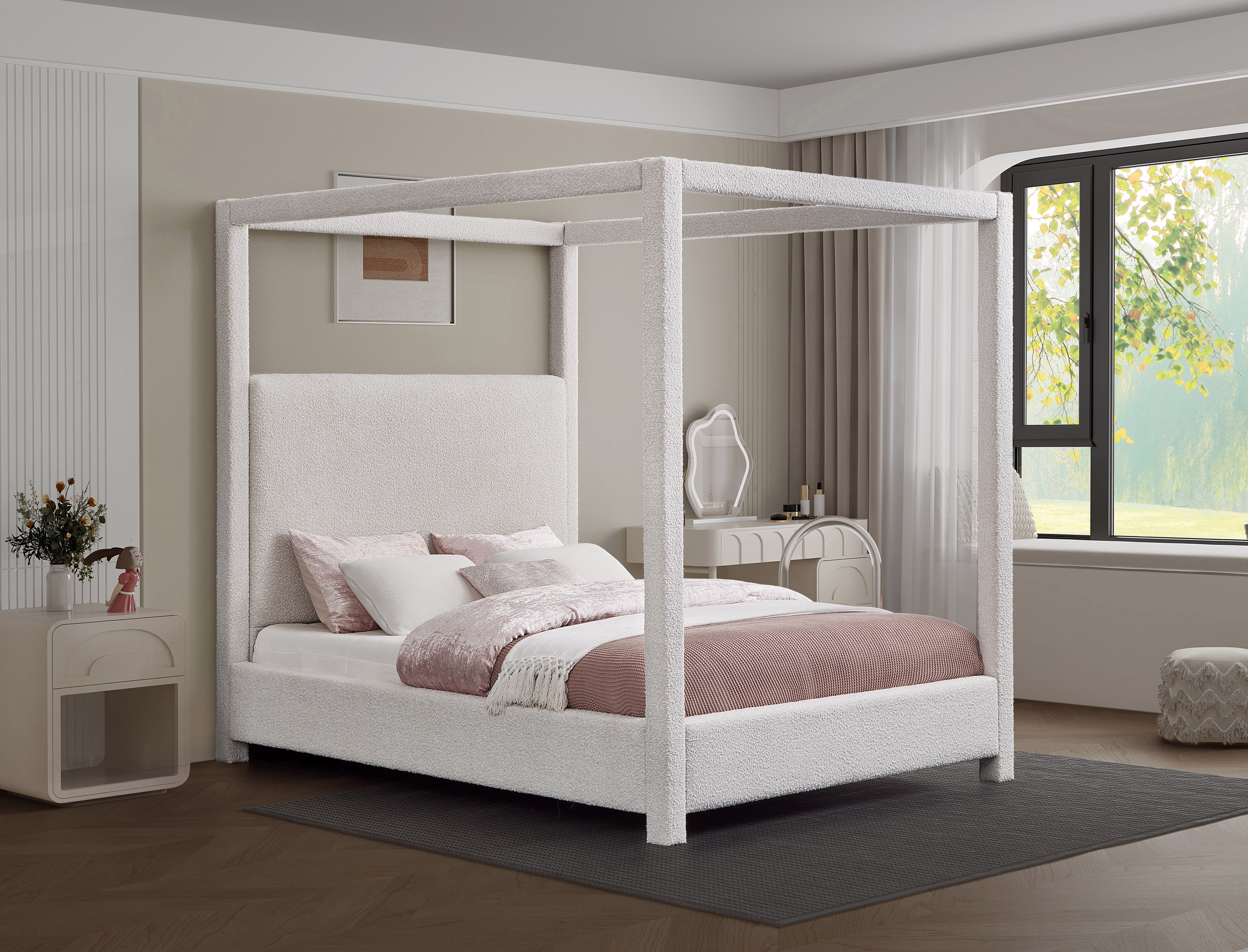 Eden - King Bed - Cream