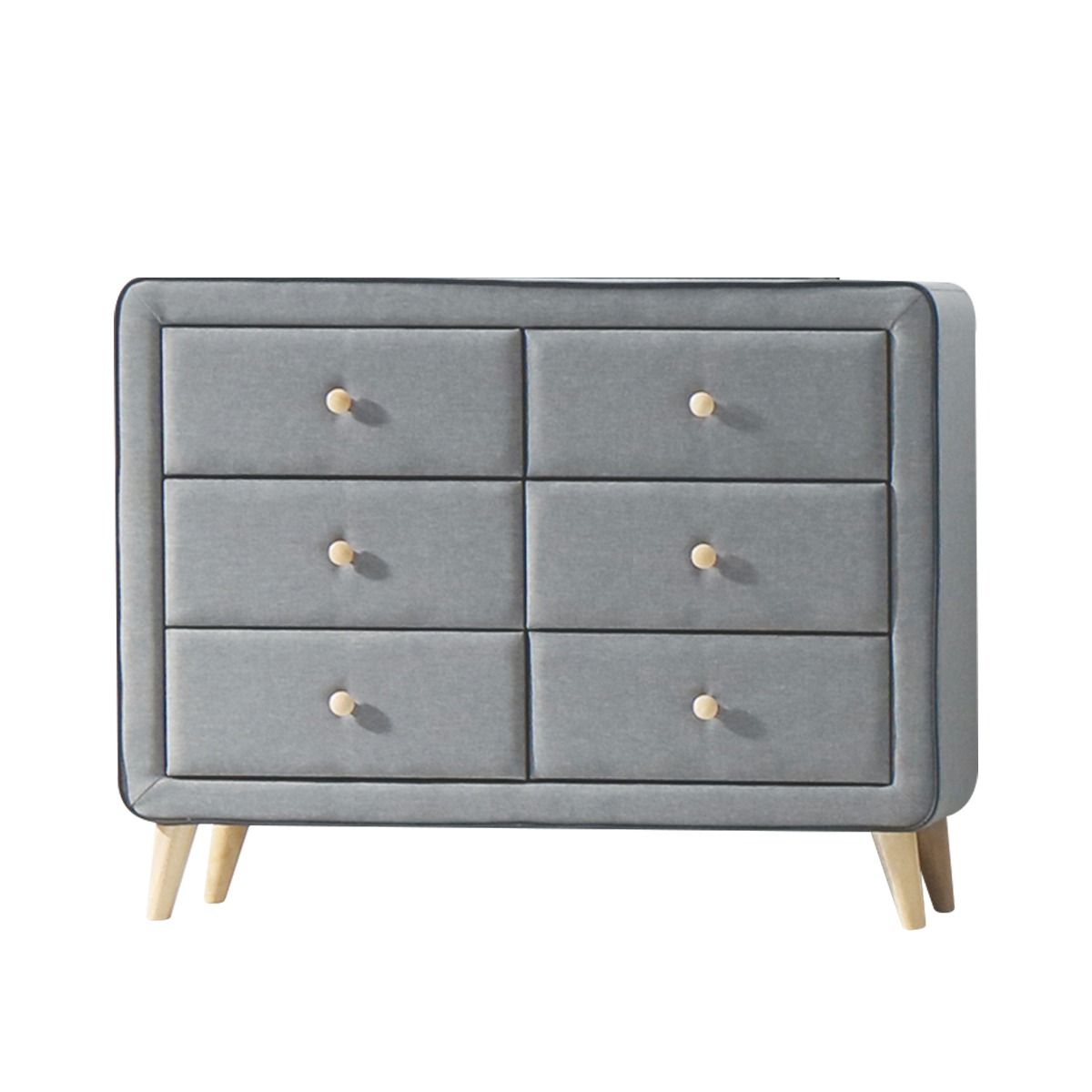 Valda - Dresser - Light Gray Fabric, gray