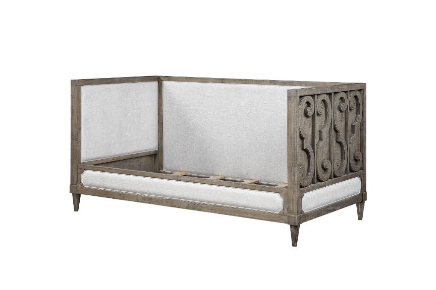 Artesia - Twin Daybed - Tan Fabric & Salvaged Natural, beige
