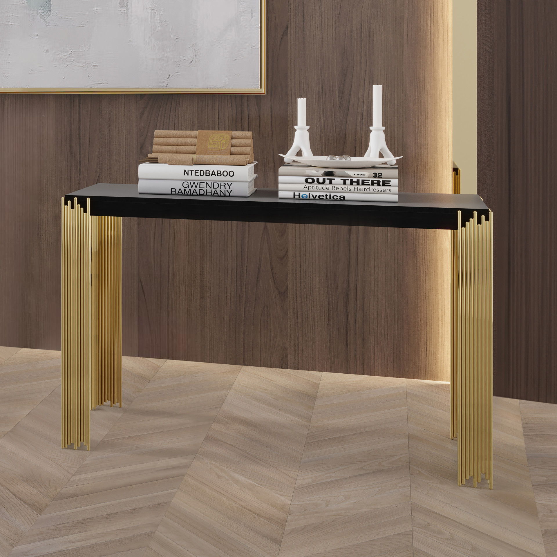 Empire - Console Table - Black, black, view 6