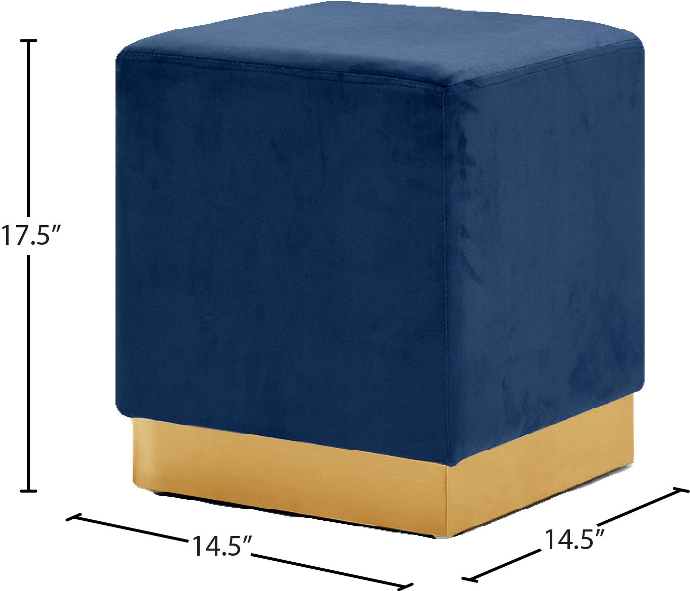 Jax - Fabric Ottoman / Stool - Navy