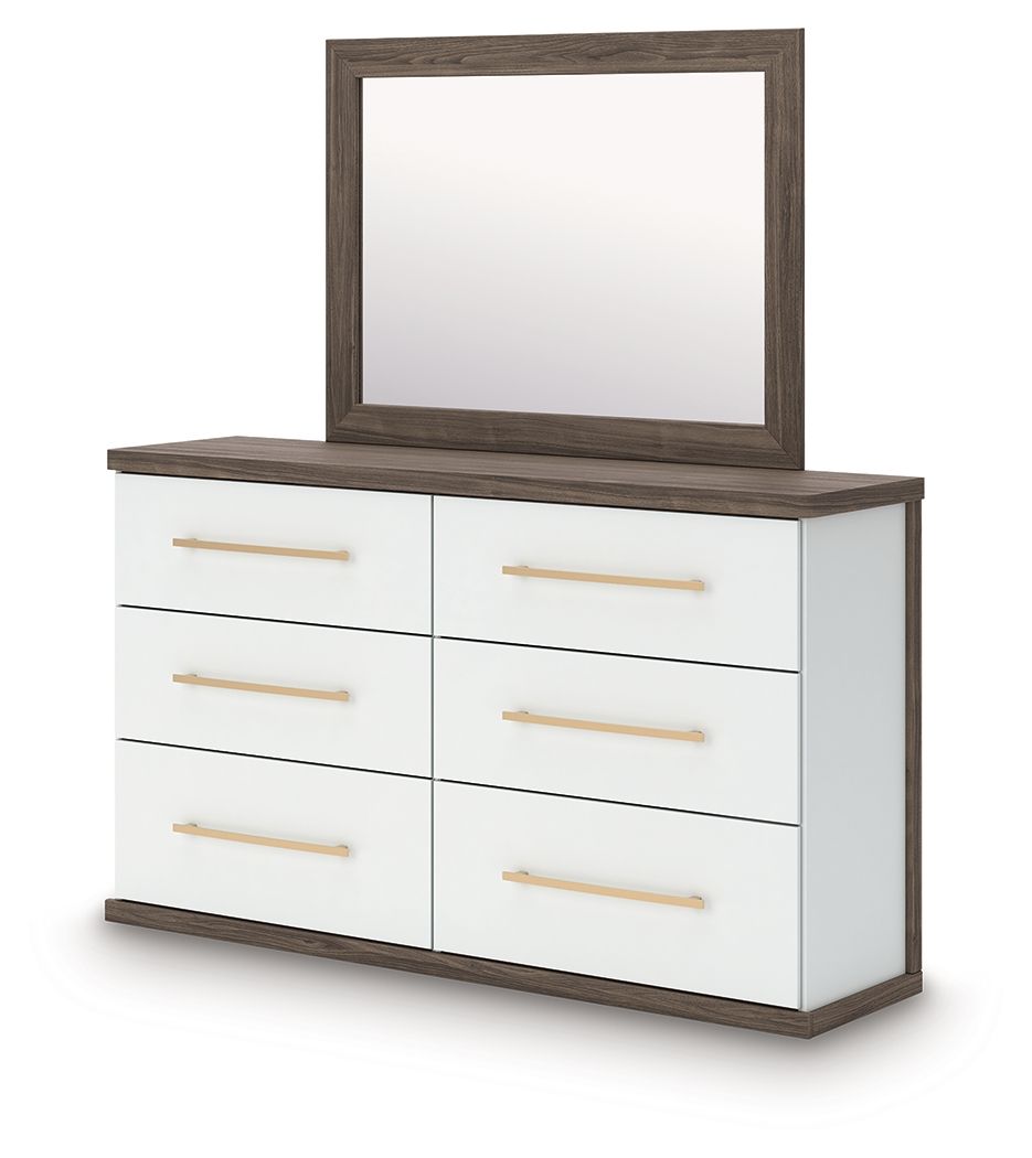 Ashley Furniture Kendanport - Dresser And Mirror - Brown - Image 5