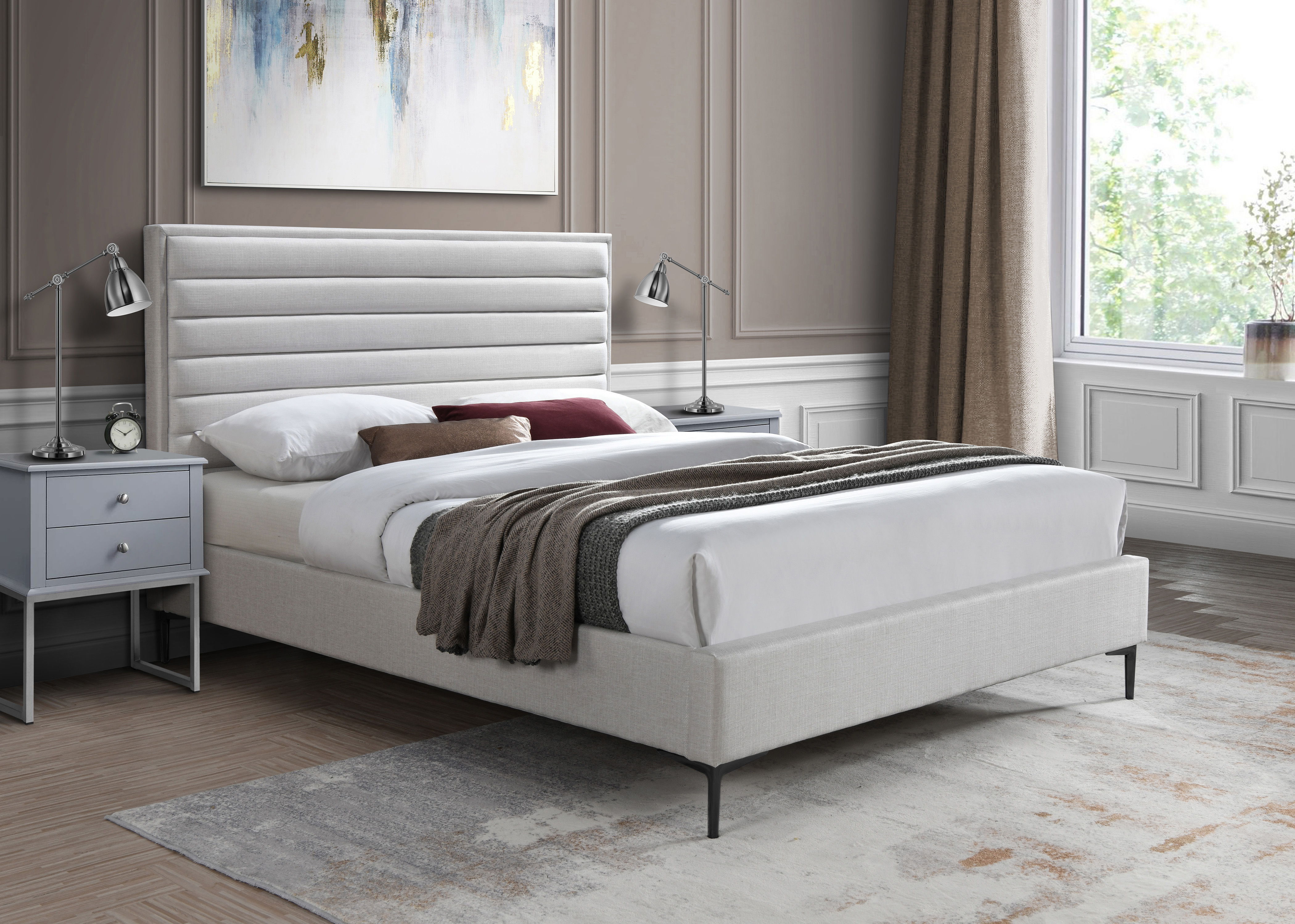 Hunter - King Bed - Cream