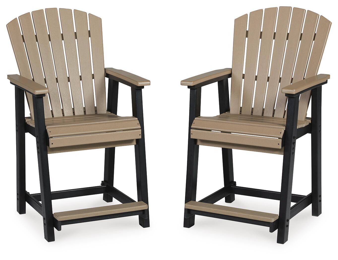 Fairen Trail – Barstool (Set of 2) – Black / Driftwood