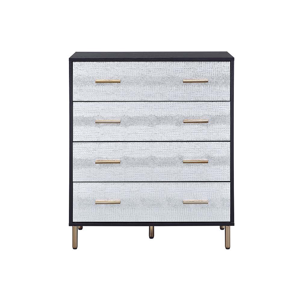 Myles - Chest - Black, Silver & Gold, black, view 4