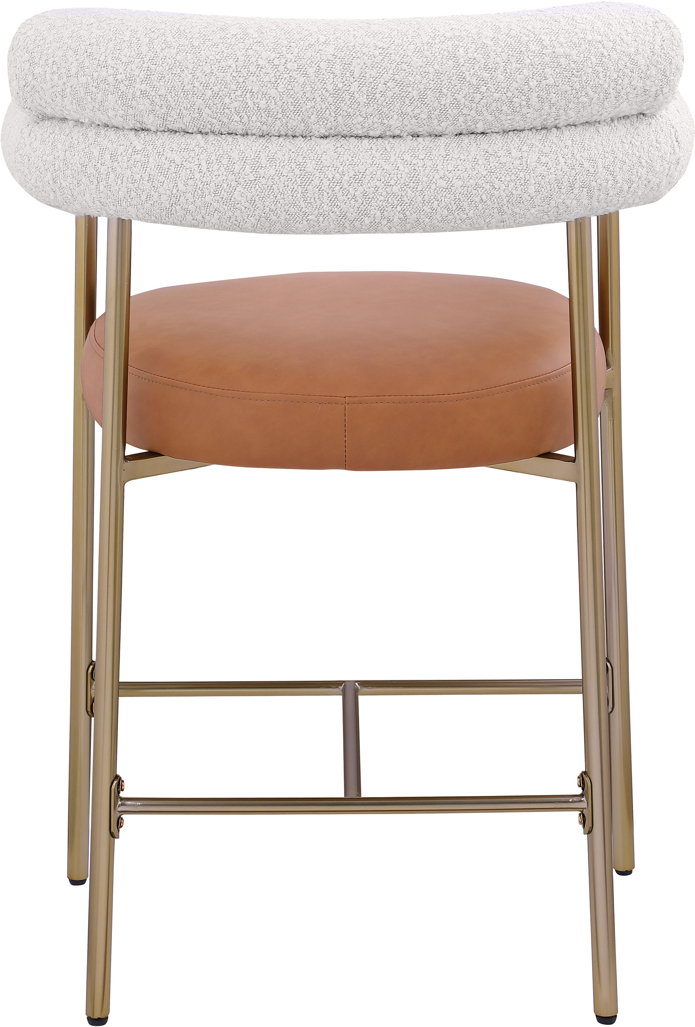Blake - Counter Stool With Bronze Legs (Set of 2) - Cognac