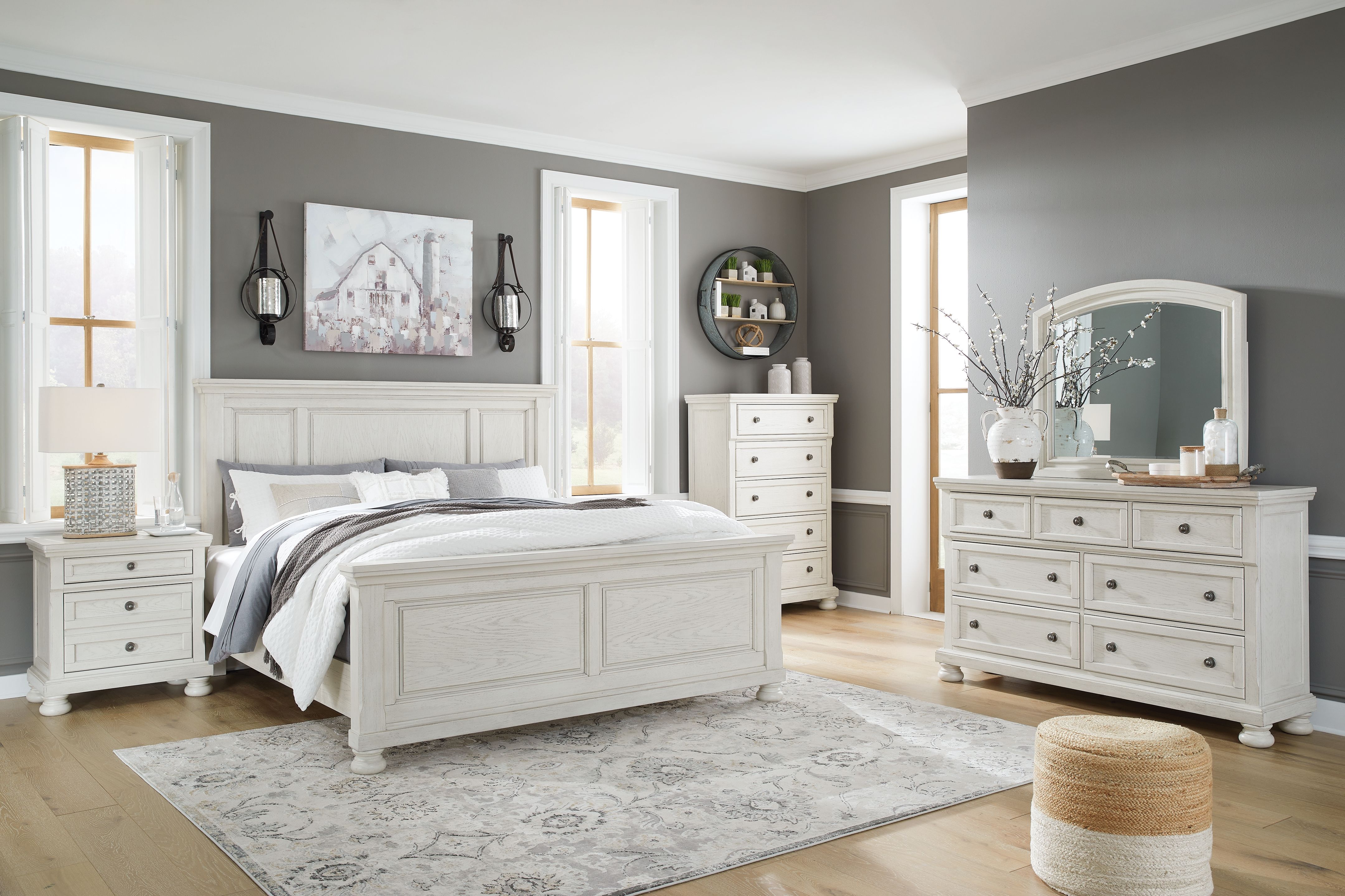 California King · 5 Pc · Dresser, Mirror, California King Panel Bed